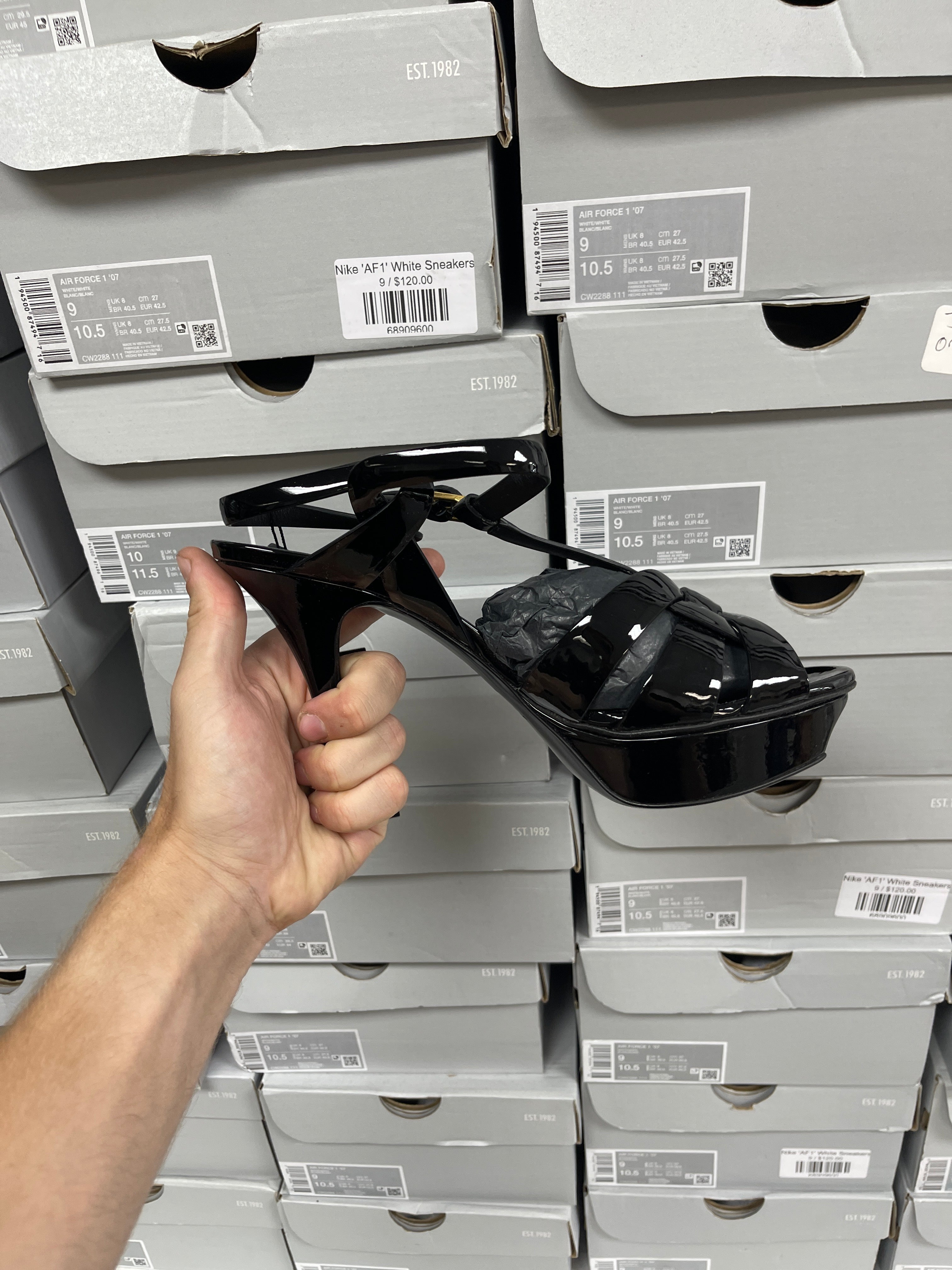 YSL Tribute T-Strap Heels