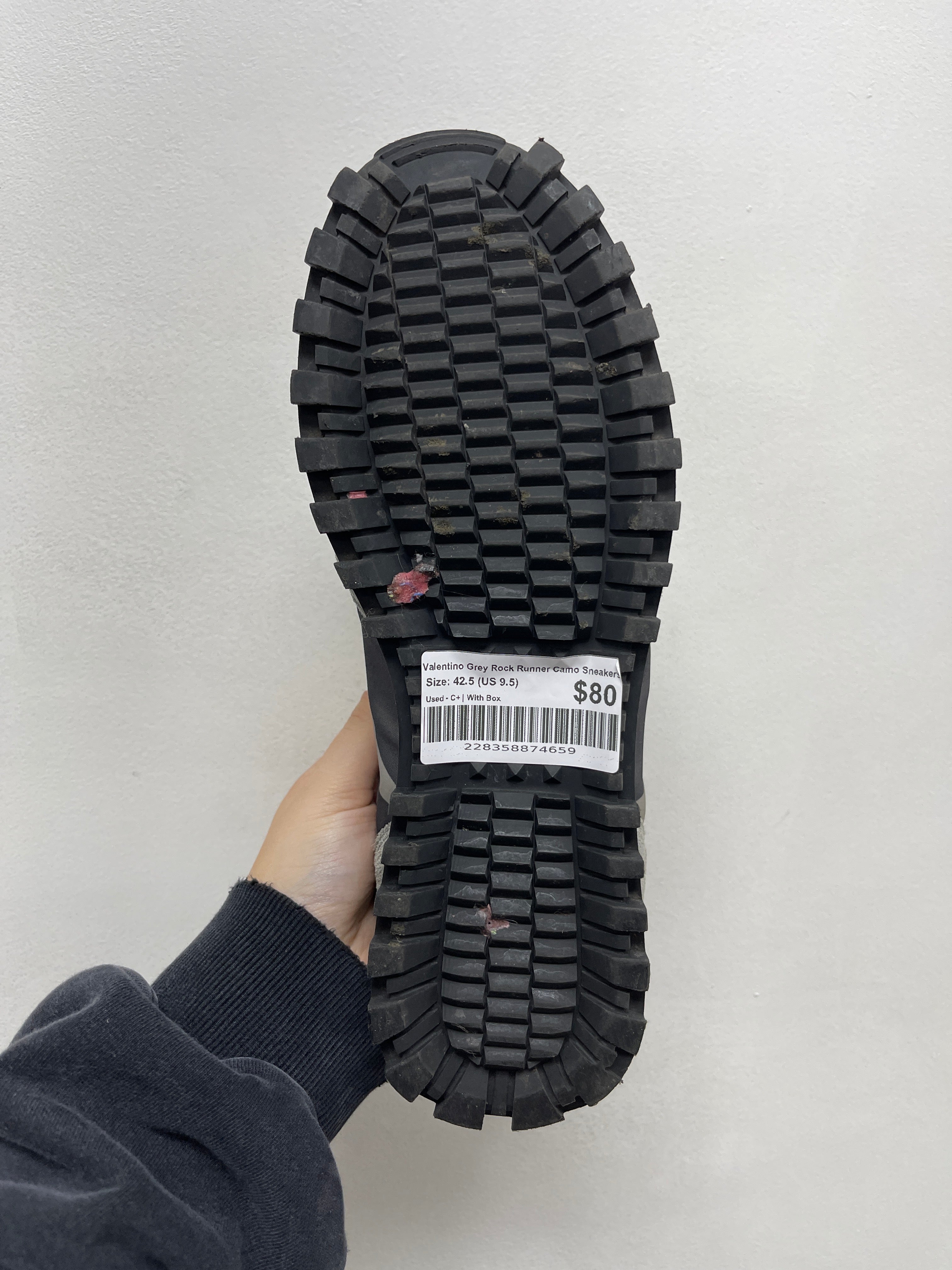 Valentino Grey Rock Runner Camo Sneakers