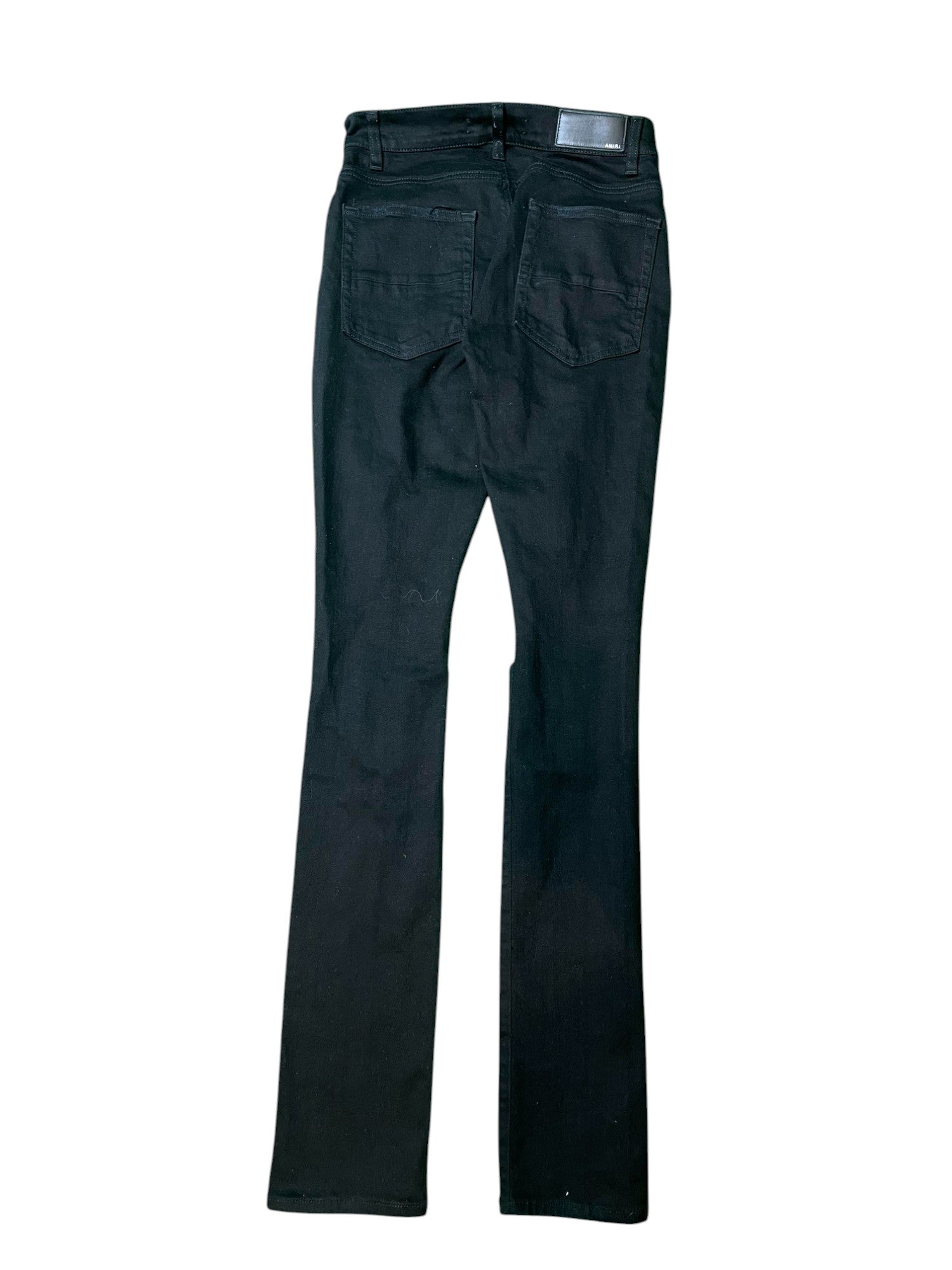 Amiri Thrasher Ripped Plain Black Jeans