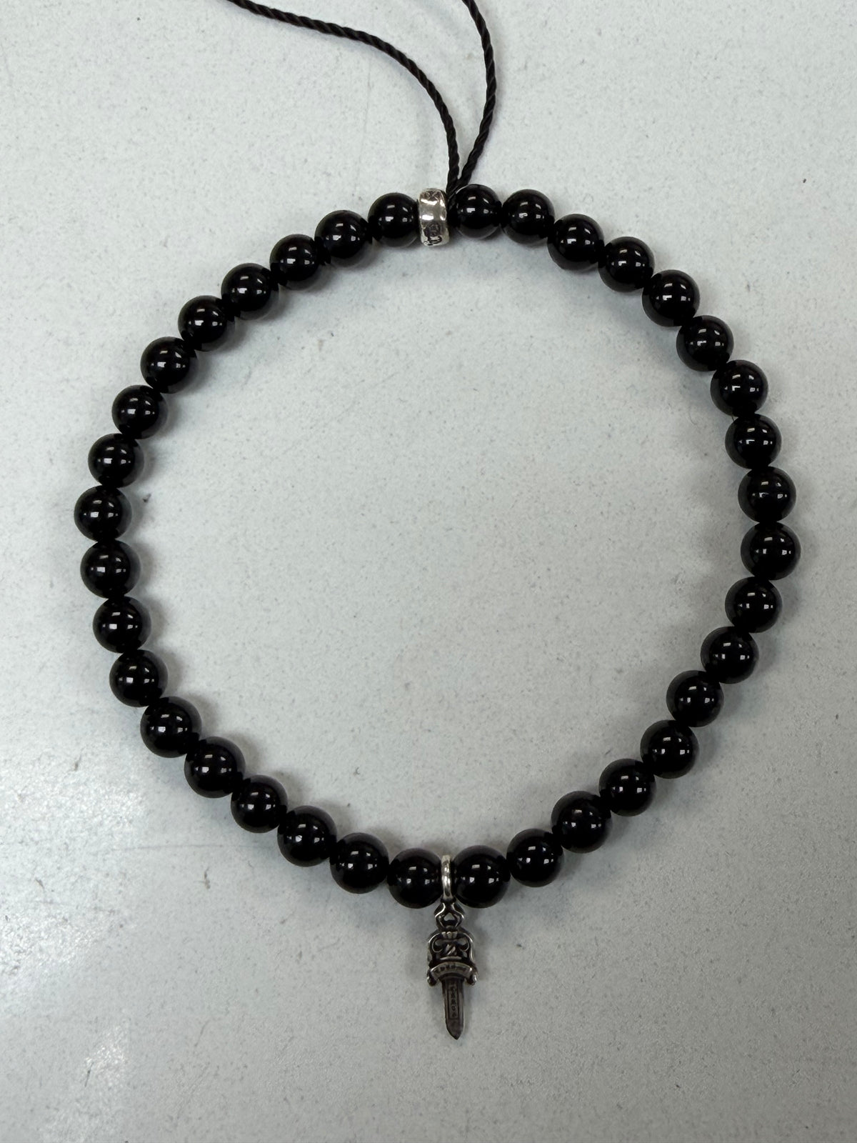 Chrome  Hearts Baby Fat Dagger Bead Brace Bracelet