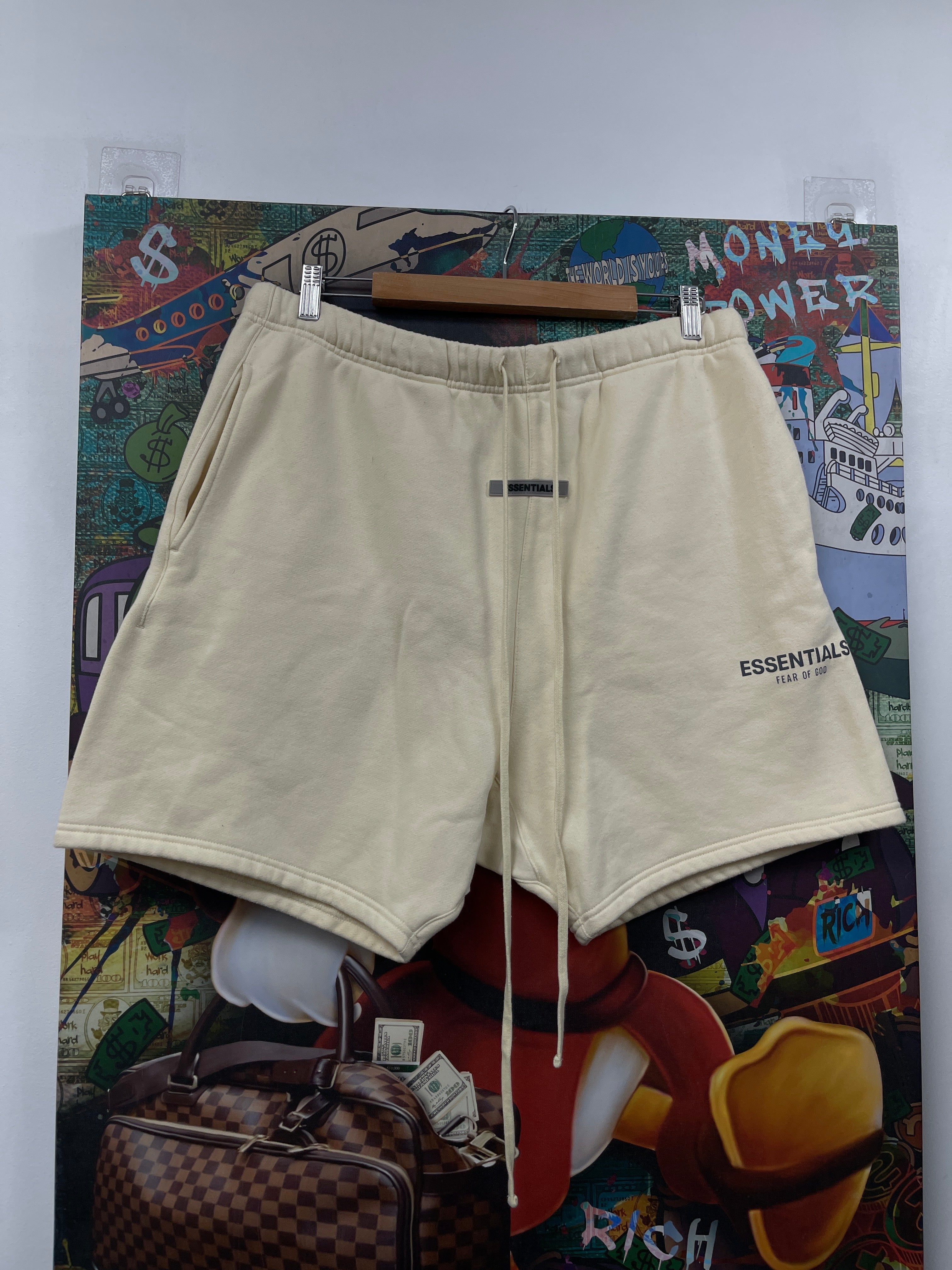 Essentials Cream Sweat Shorts