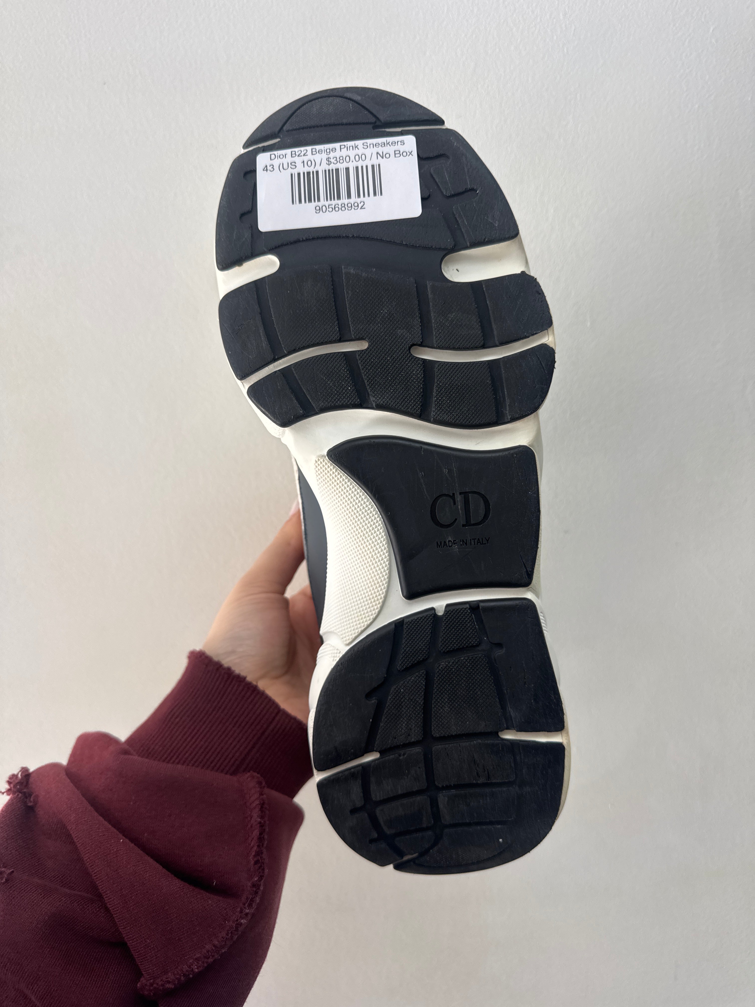 Dior B22 Beige Pink Sneakers