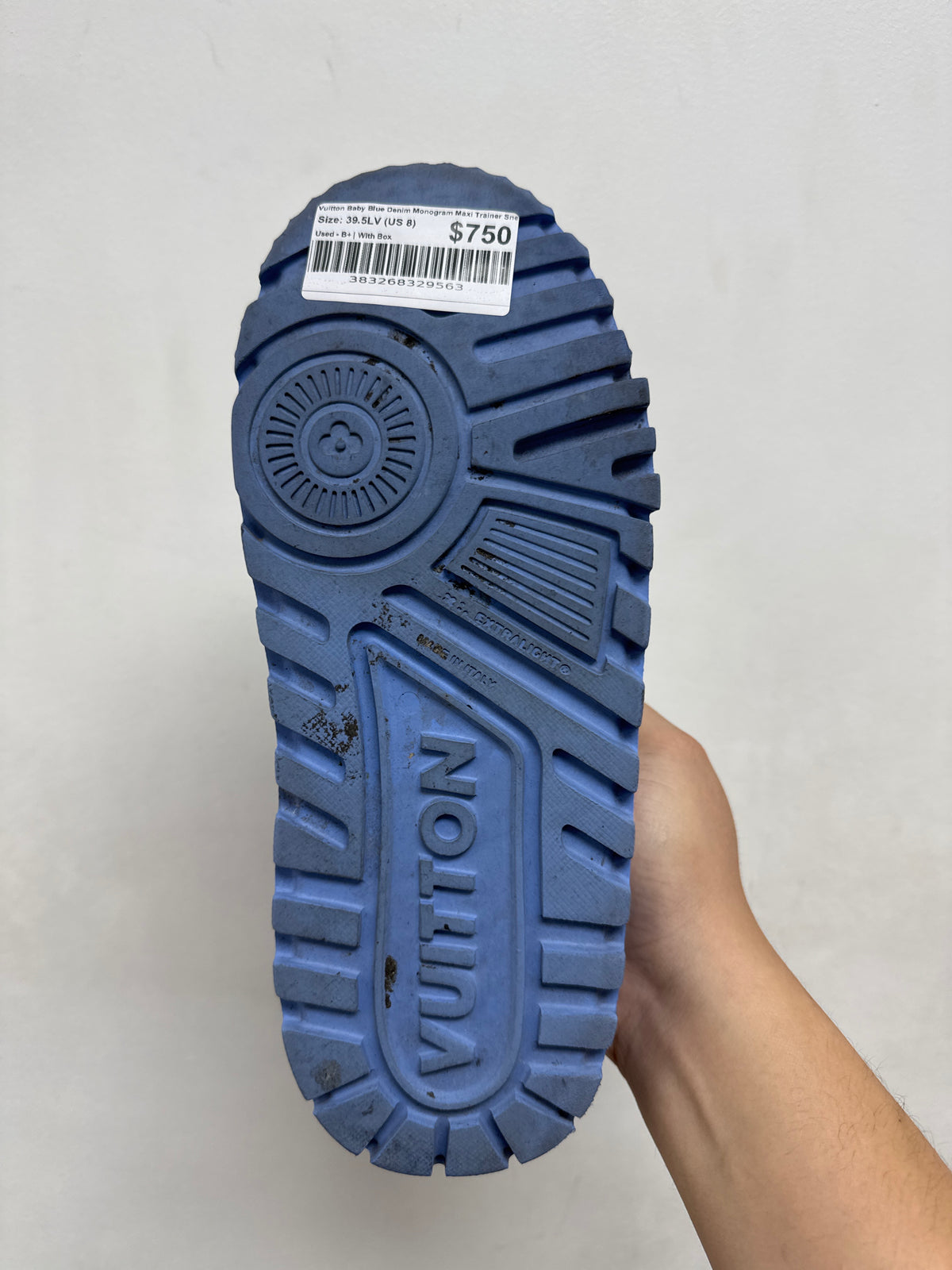 Louis Vuitton Baby Blue Denim Monogram Maxi Trainer Sneakers