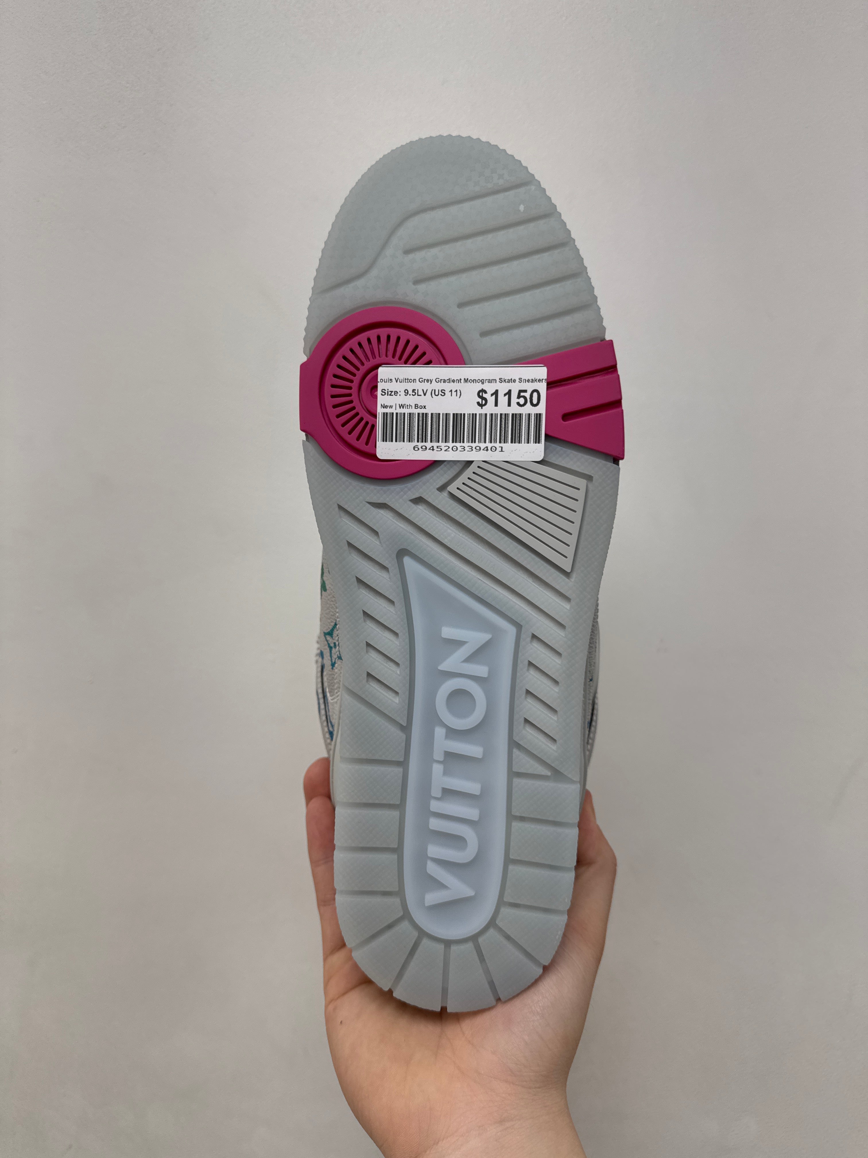 Louis Vuitton Grey Gradient Monogram Skate Sneakers