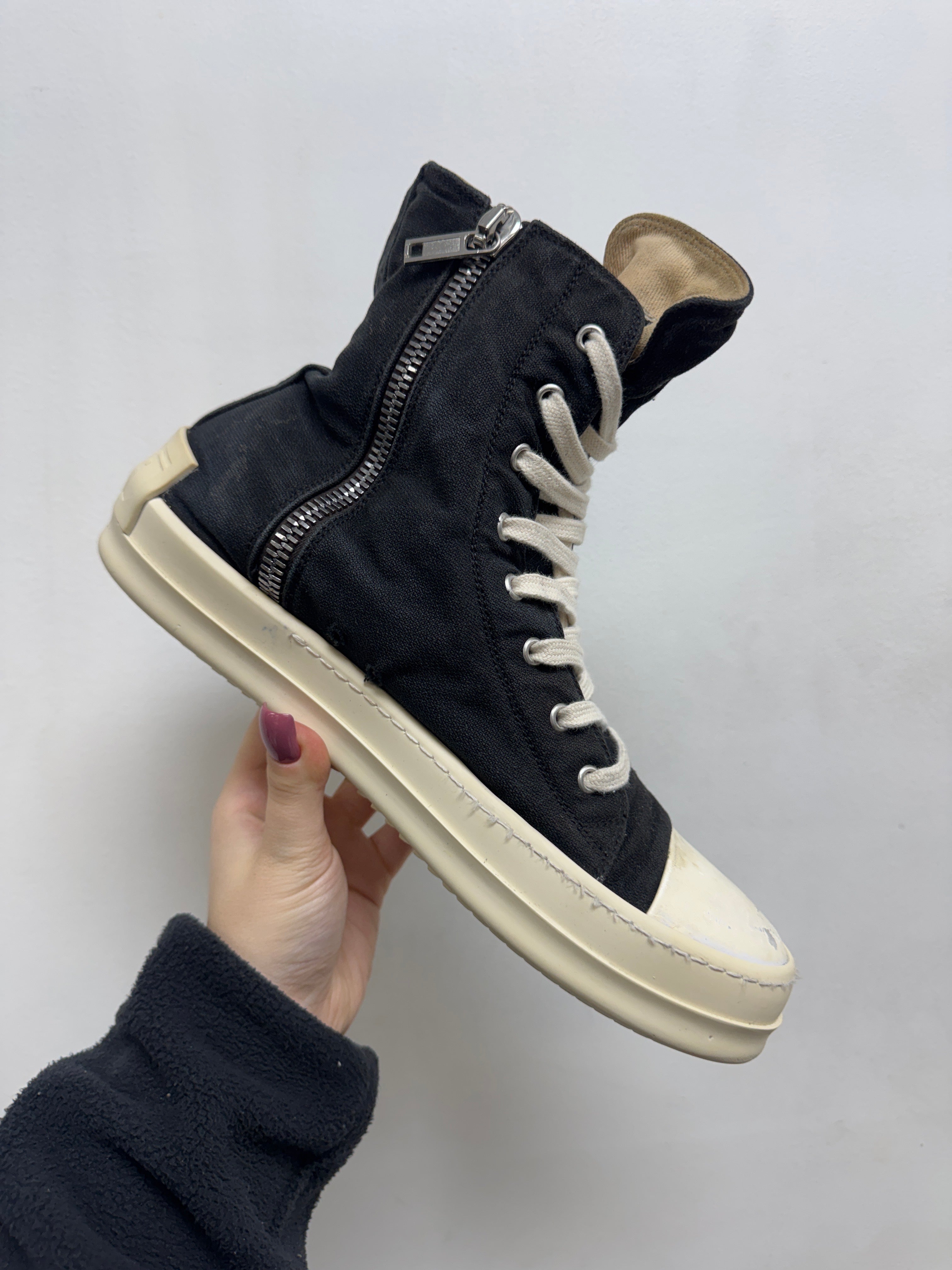 Rick Owens Black Porterville Ramone High Sneakers