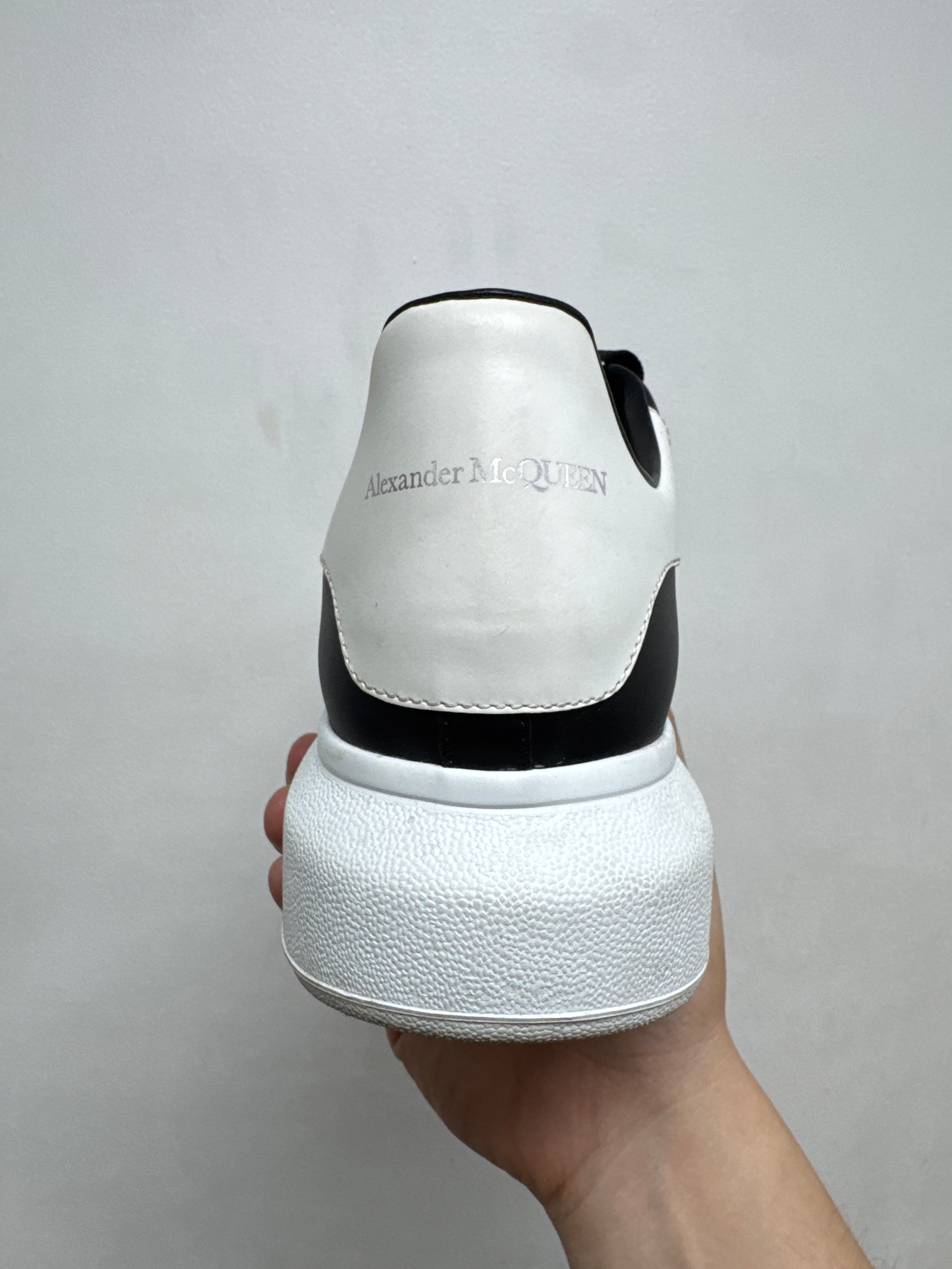 Alexander Mcqueen Black White Oversized Sneakers
