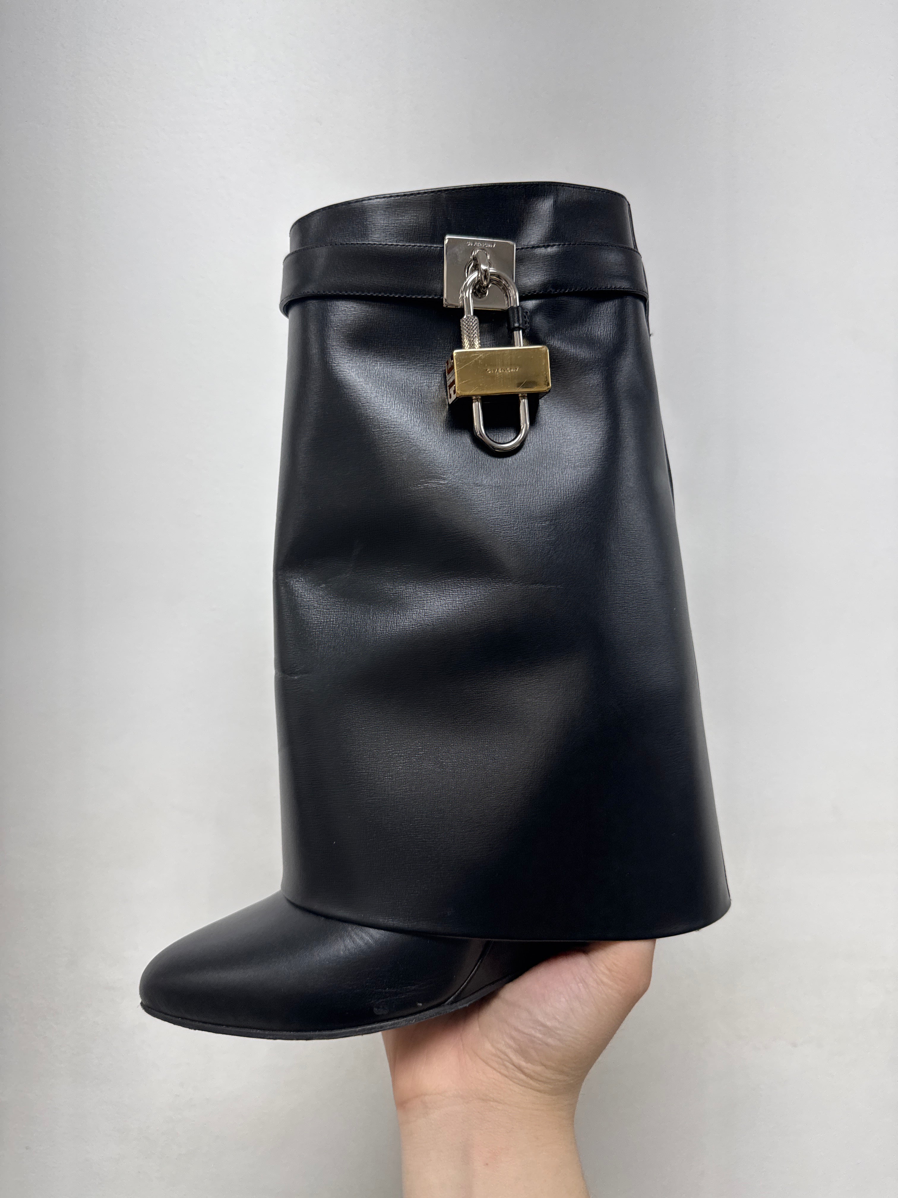Givenchy Black Shark Lock Boots