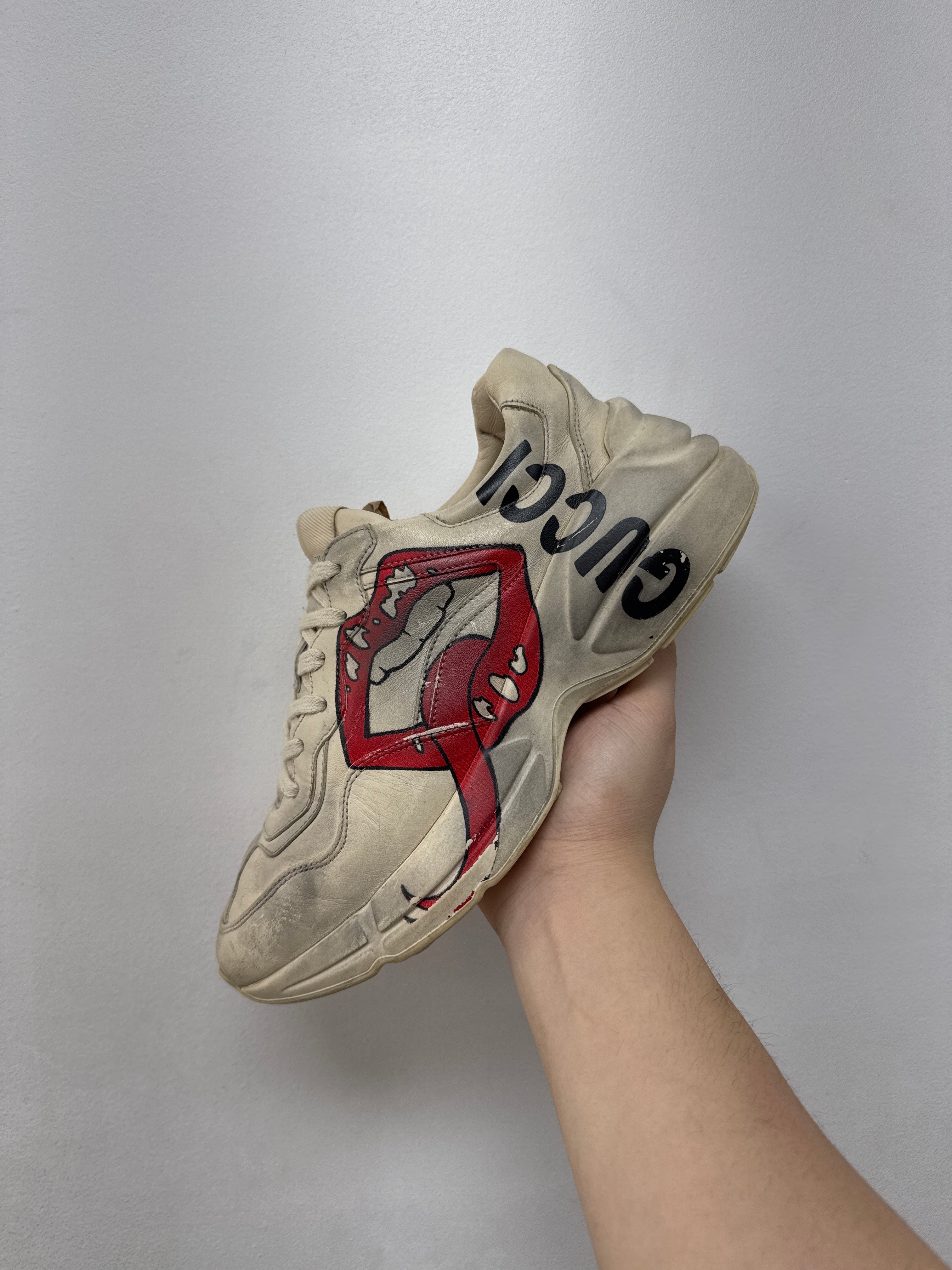Gucci Distressed Lips Rython Sneakers