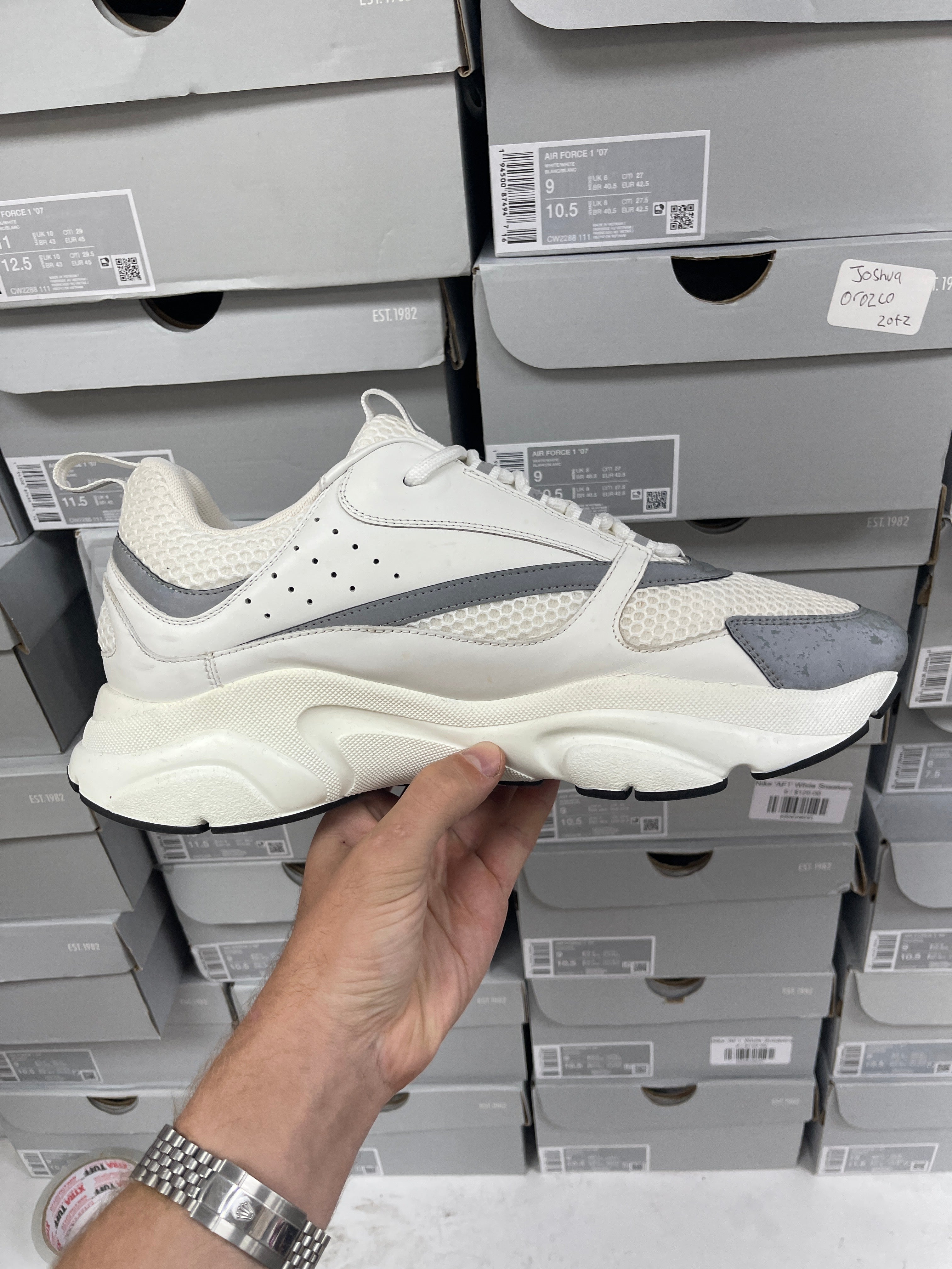 Dior White Silver B22 Sneakers