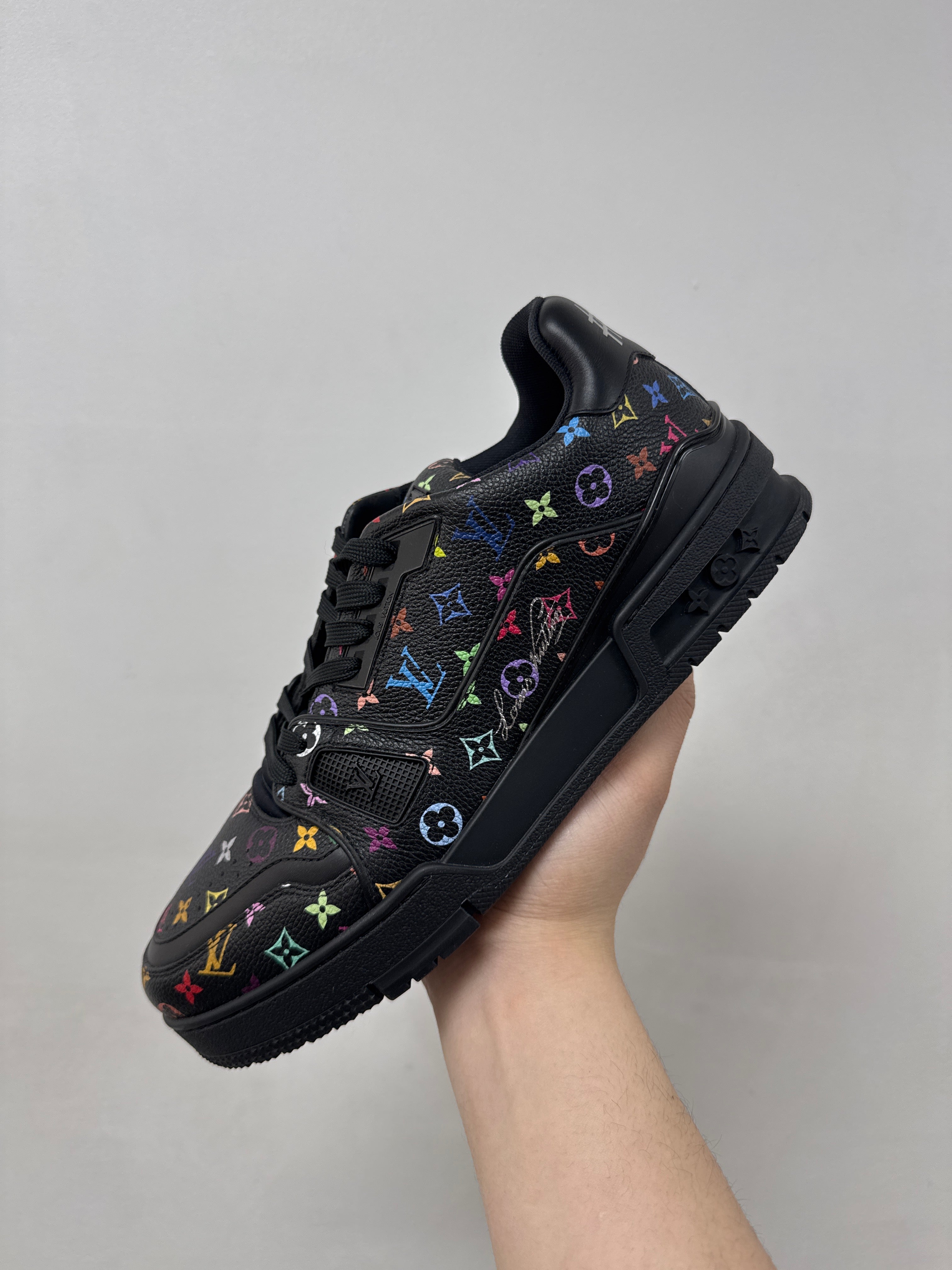 Louis Vuitton Black Murakami Trainer Sneakers