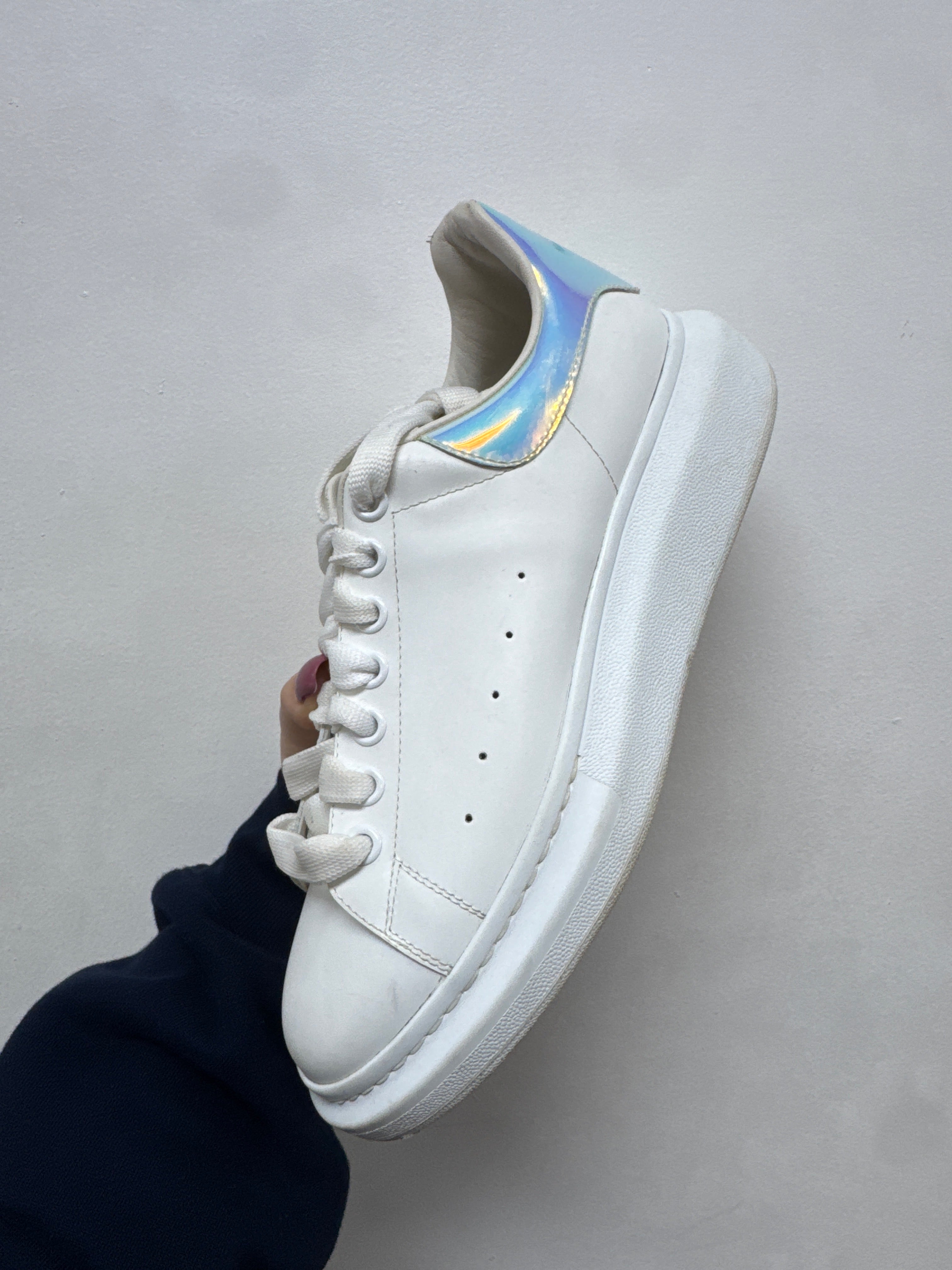 Alexander Mcqueen White Monochrome Oversized Sneakers