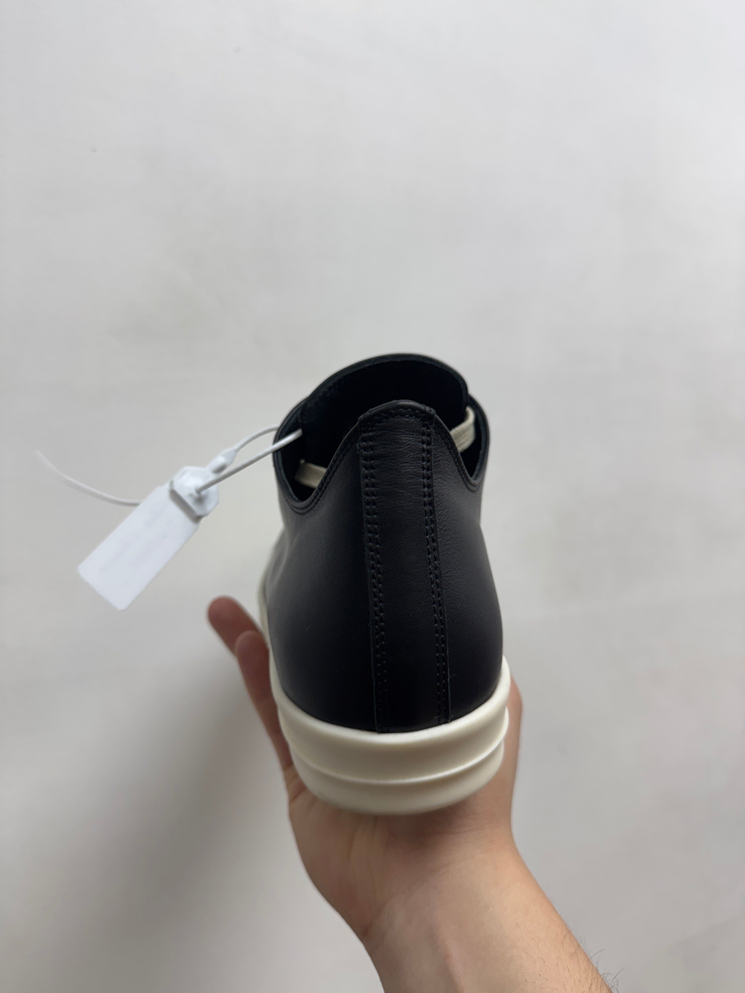 Rick Owens Black & Milk Mainline Ramone Low Sneakers