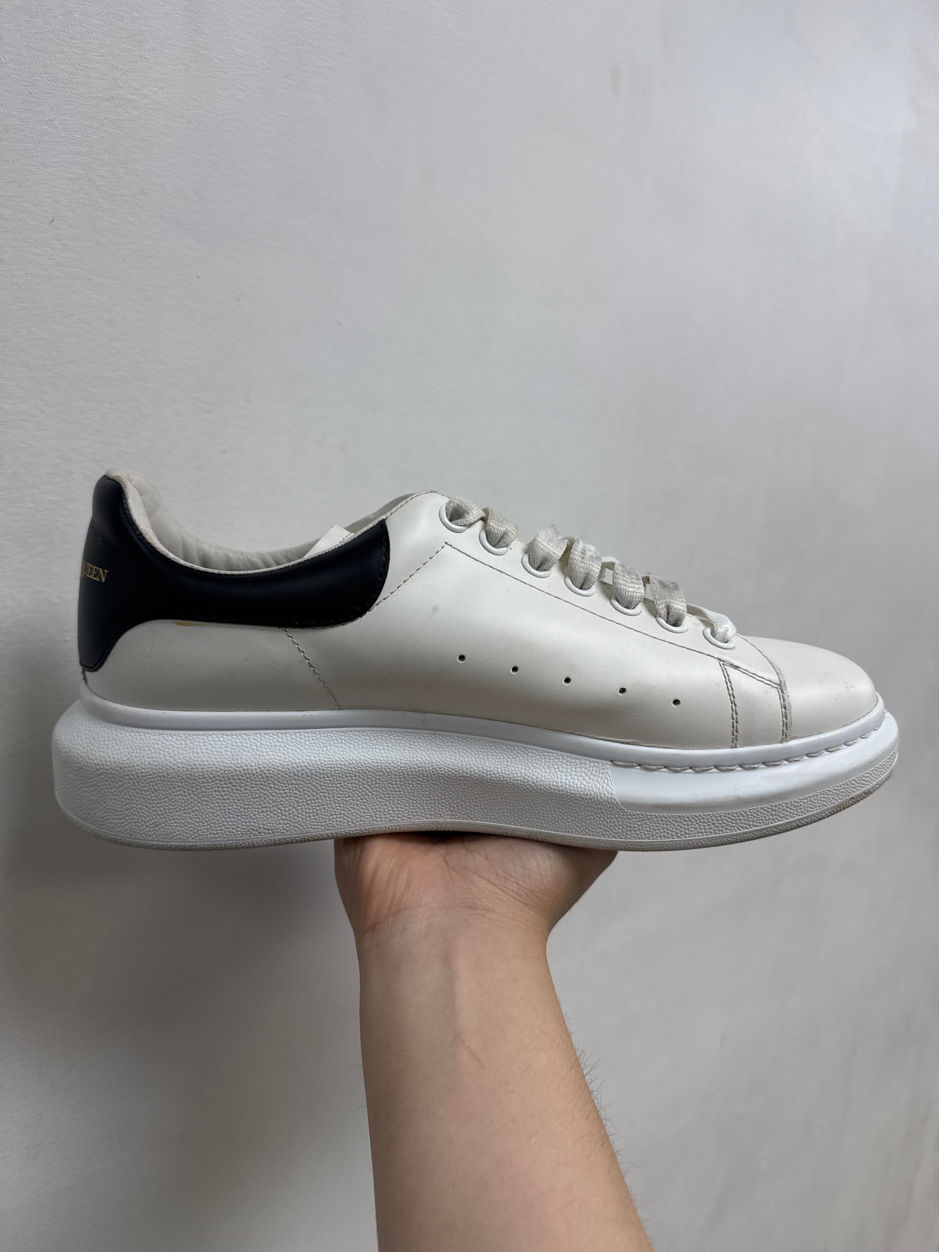 Alexander Mcqueen White Black Oversized Sneakers