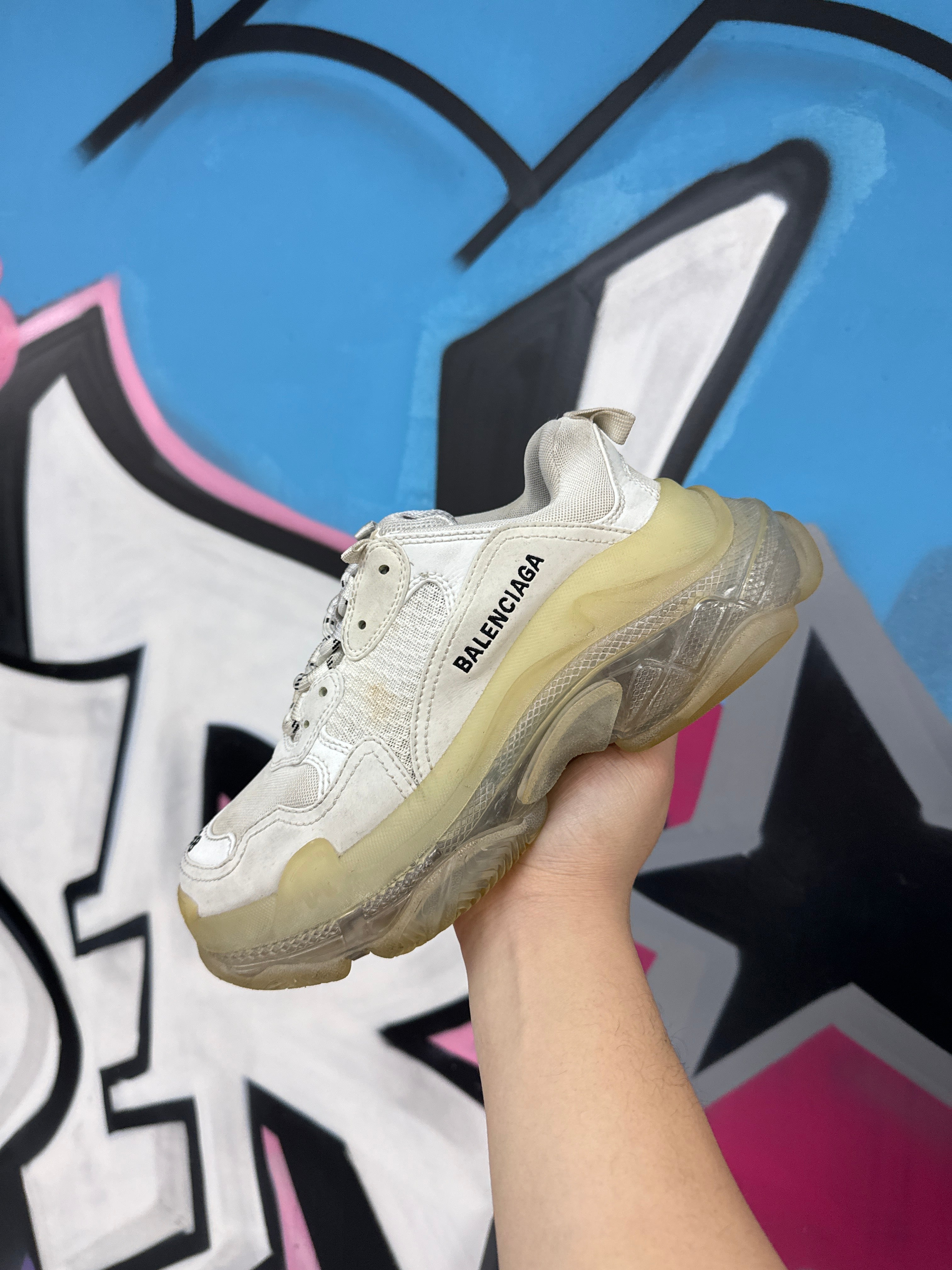 Balenciaga White Triple S Sneakers