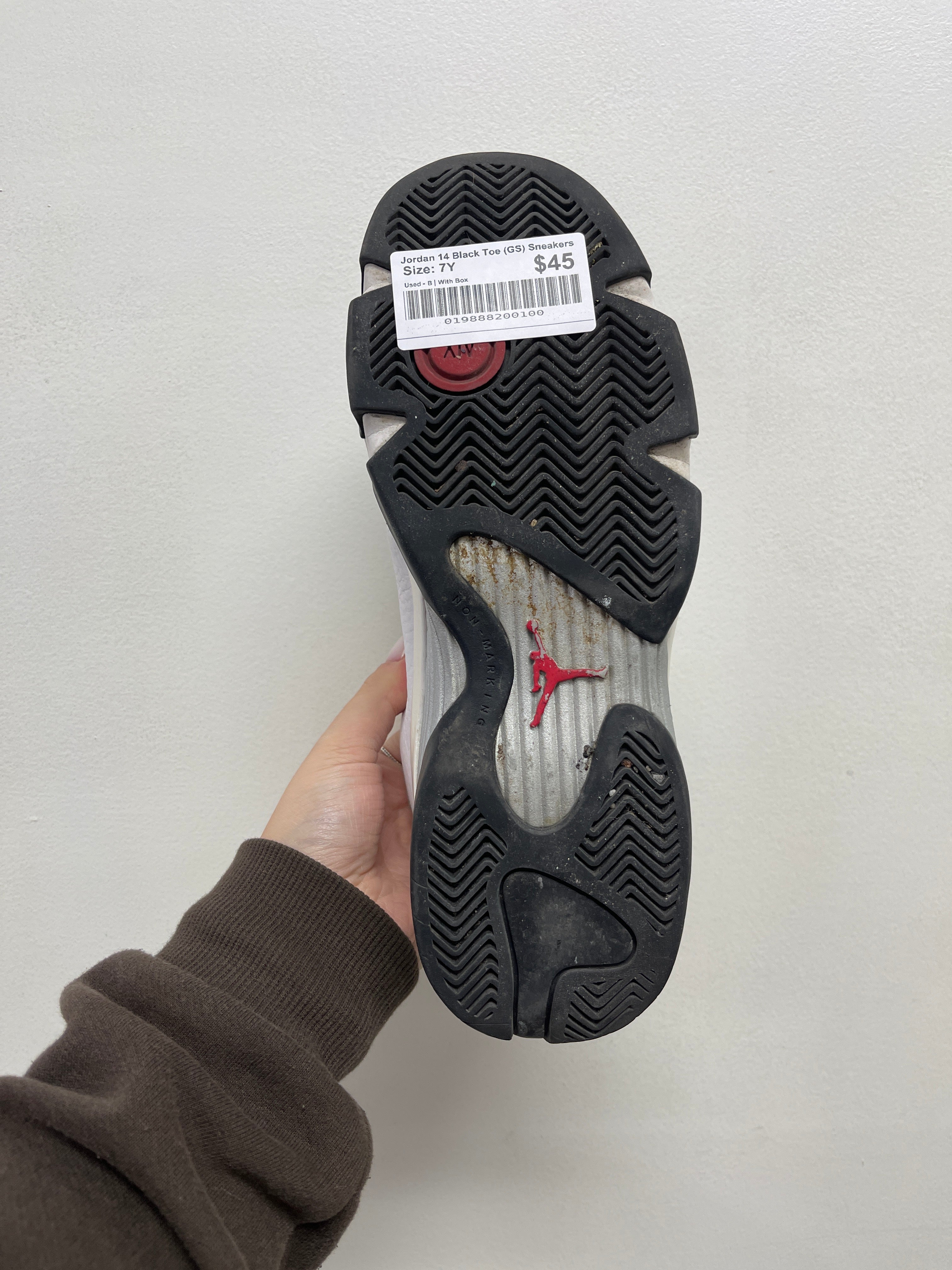 Jordan 14 Black Toe (GS) Sneakers