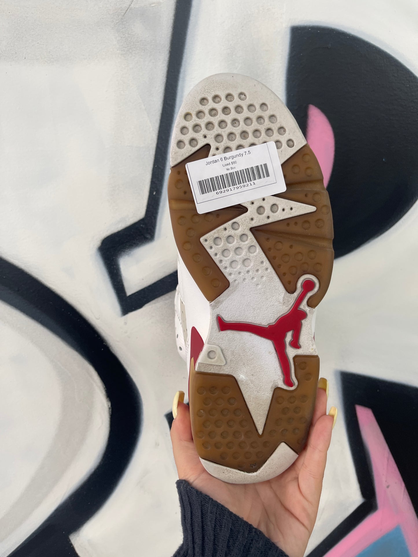 Jordan 6 Burgundy Used No Box