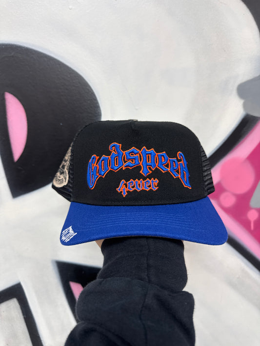 Godspeed 'Forever Trucker Boom' Black & Blue Trucker Hat