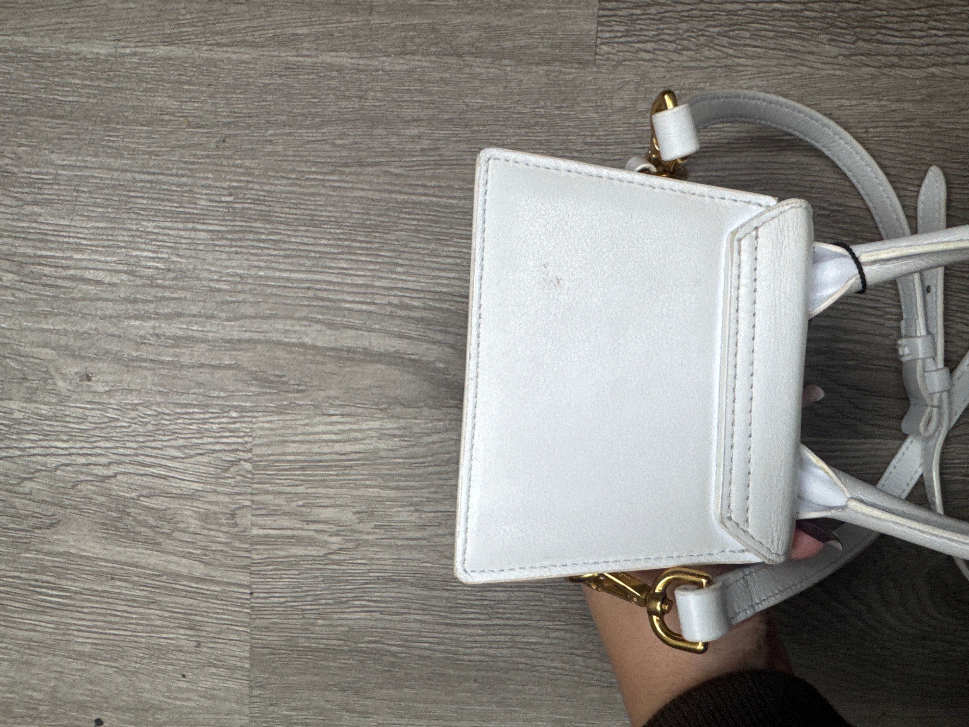 Jacquemus White Gold Crossbody Bag