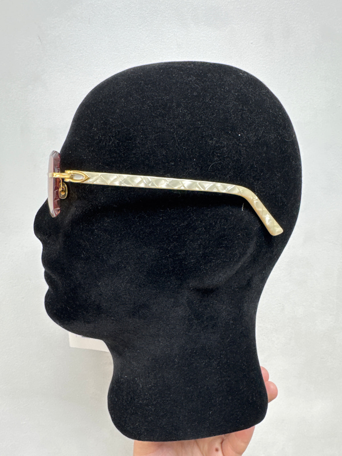 Cartier Acetate Diamond Cut Lens Sunglasses