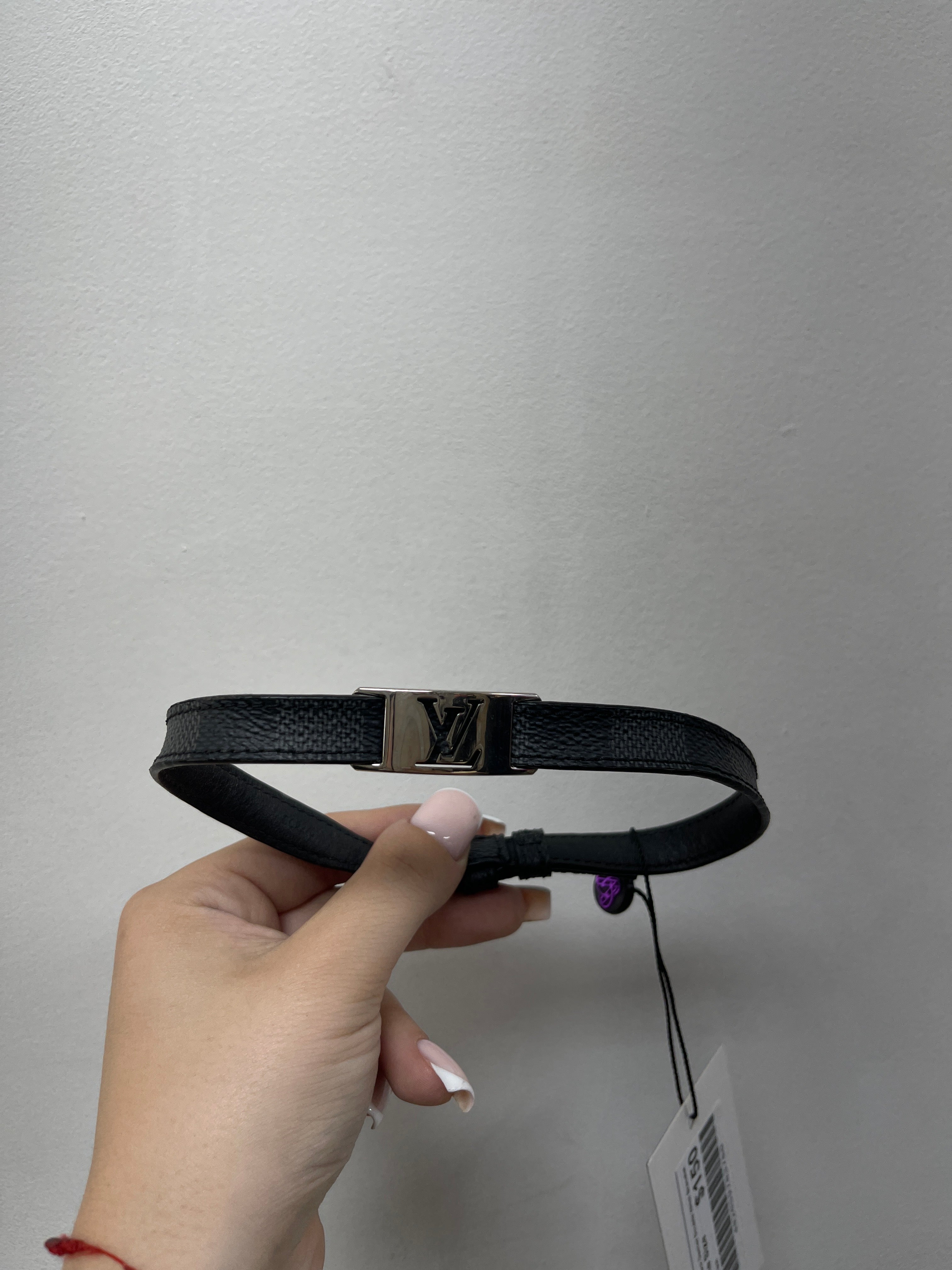 Louis Vuitton Black Damier Double Wrist Bracelet