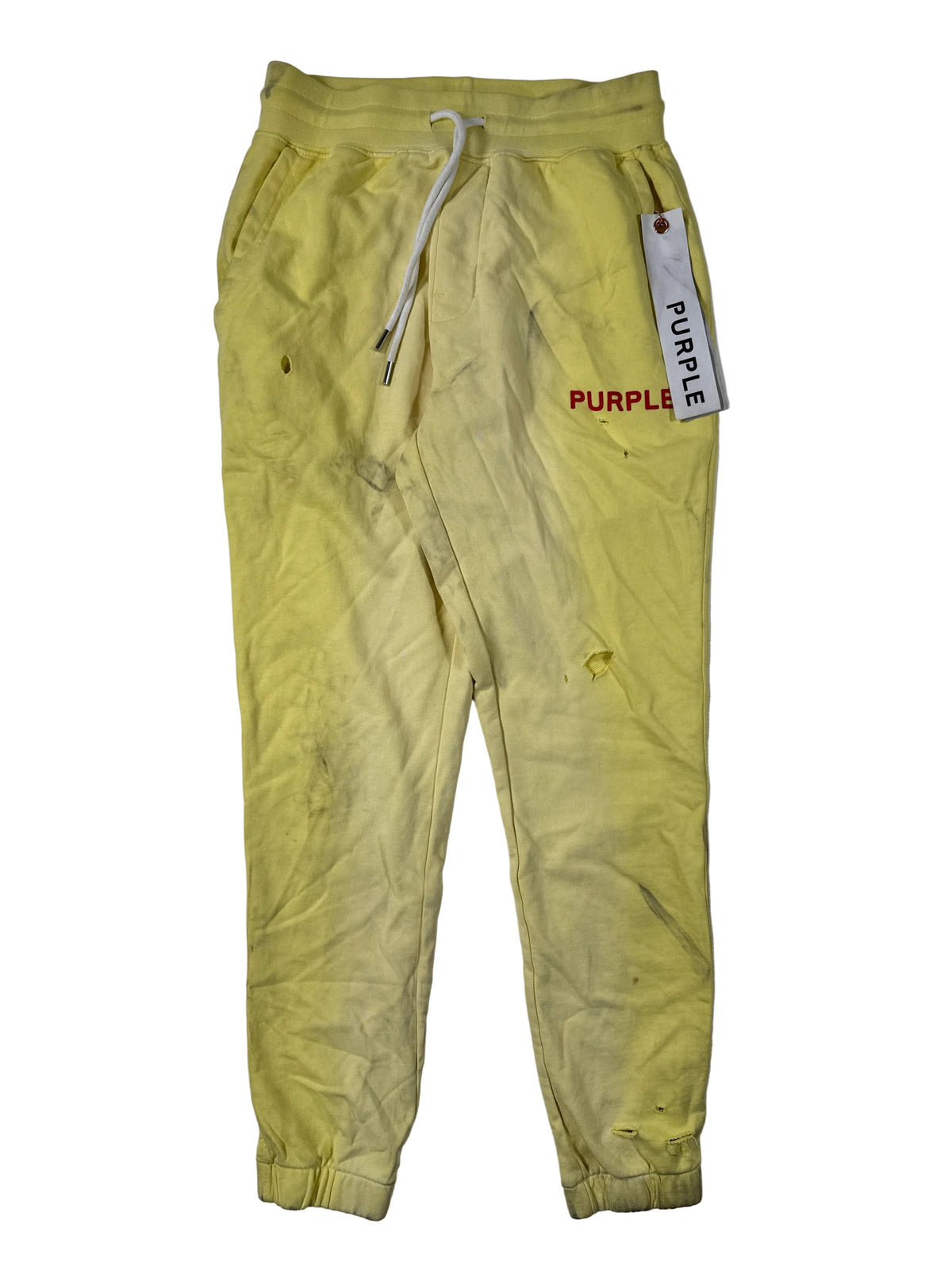 Purple Brand Yellow Red Distressed Sweats