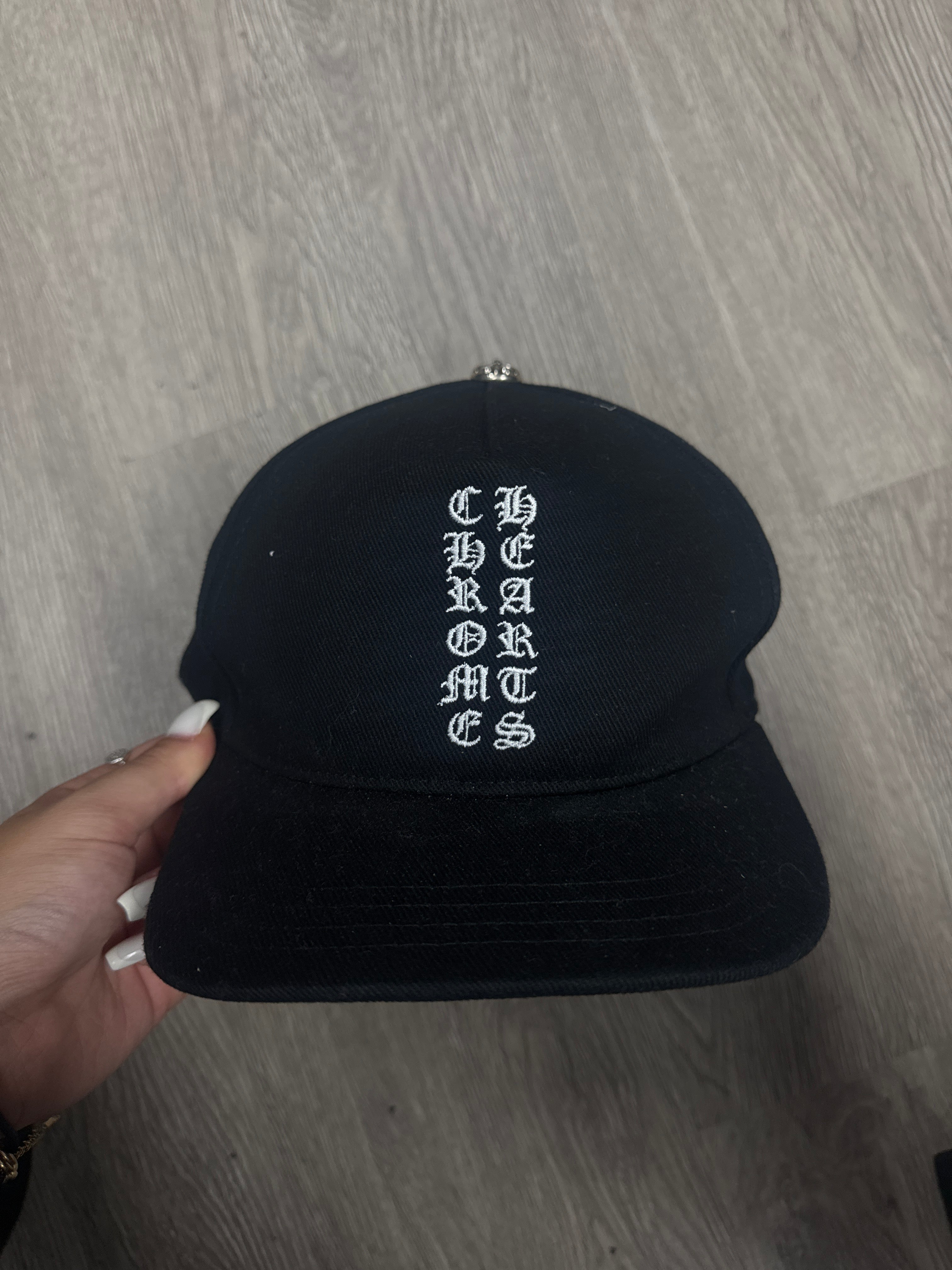 Chrome Hearts Vertical Logo Trucker Black Used