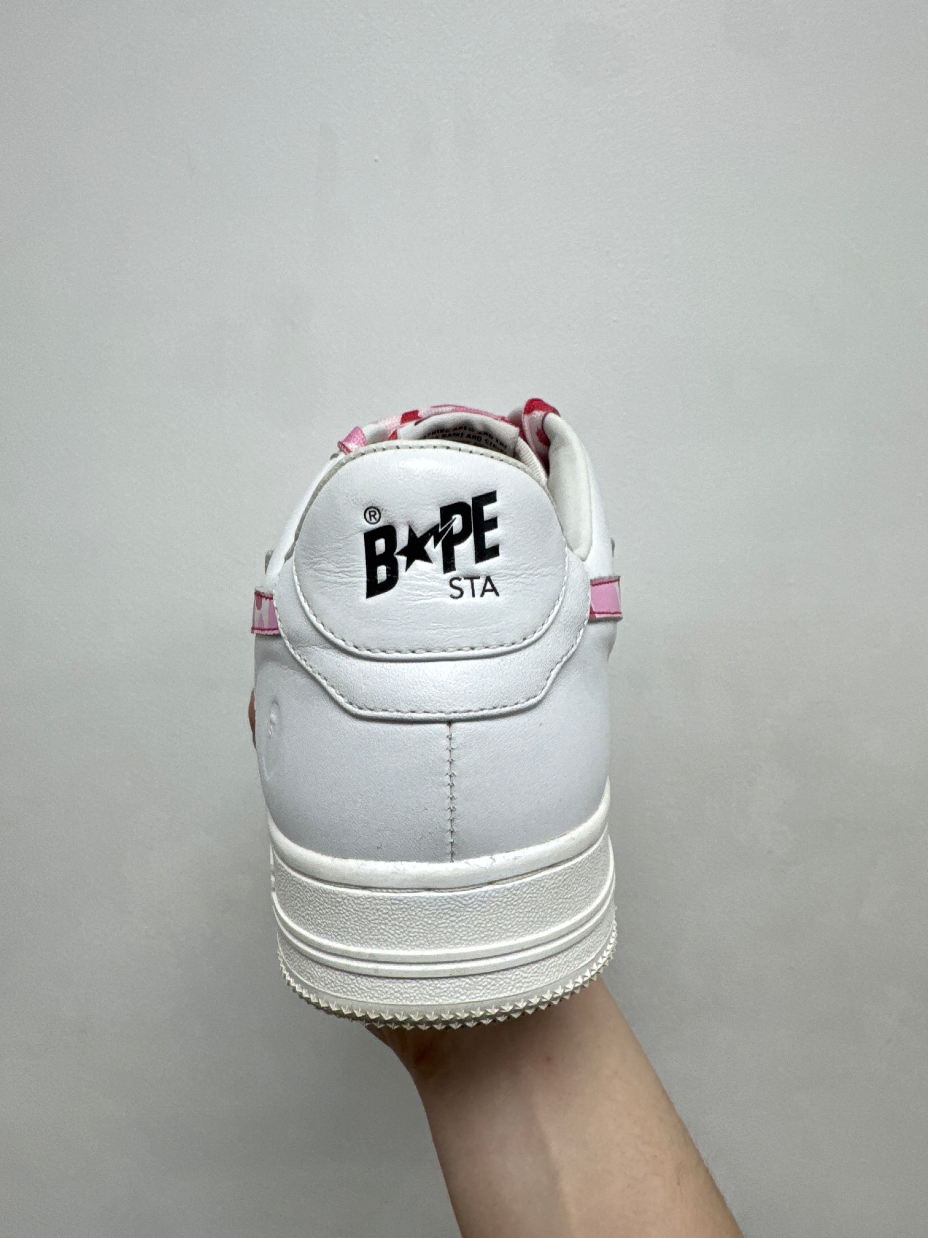 Bape White Pink Camo BAPESTA Sneakers