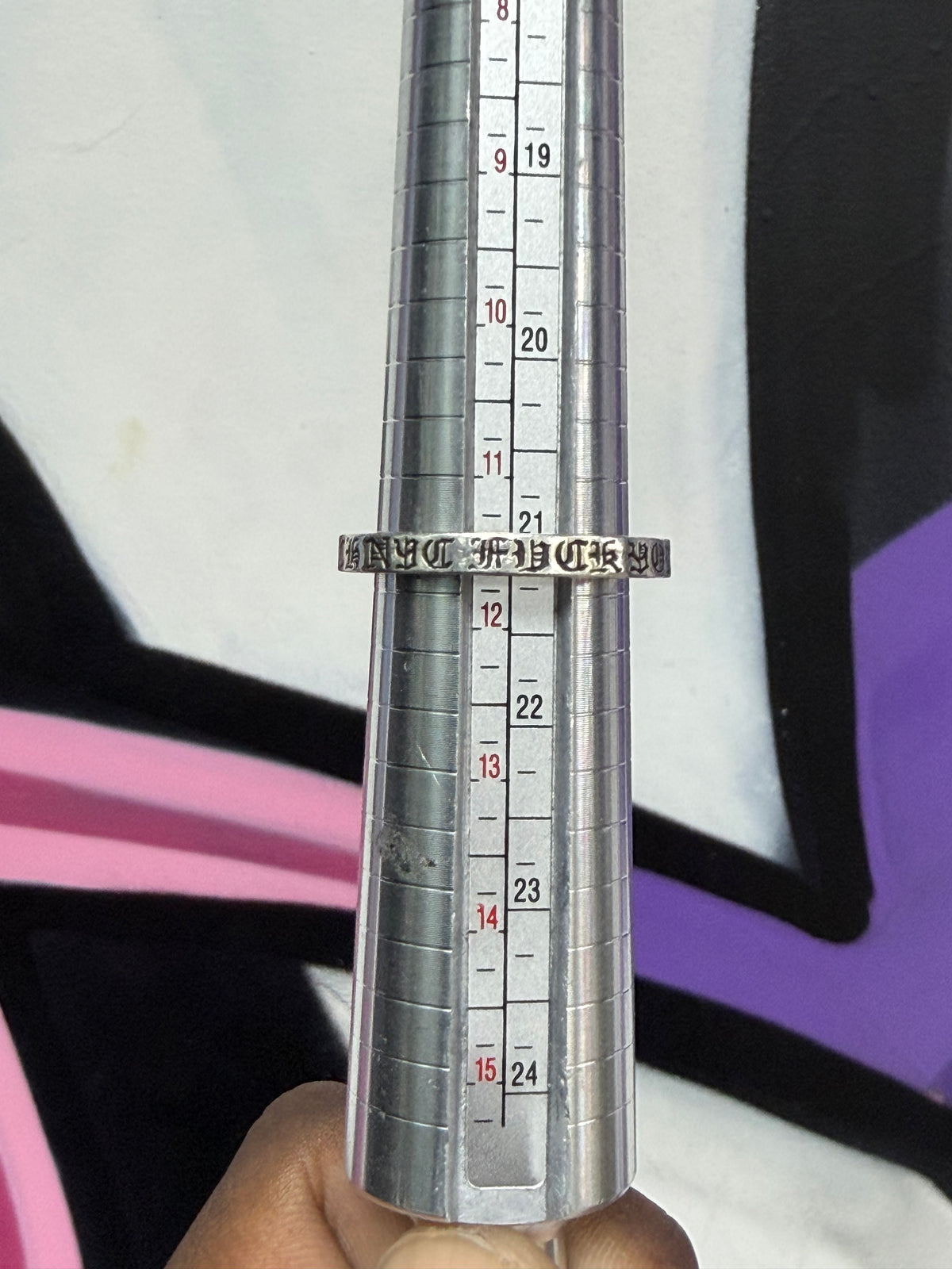 Chrome Hearts .925 Silver CH NYC F*ck You 3MM Ring