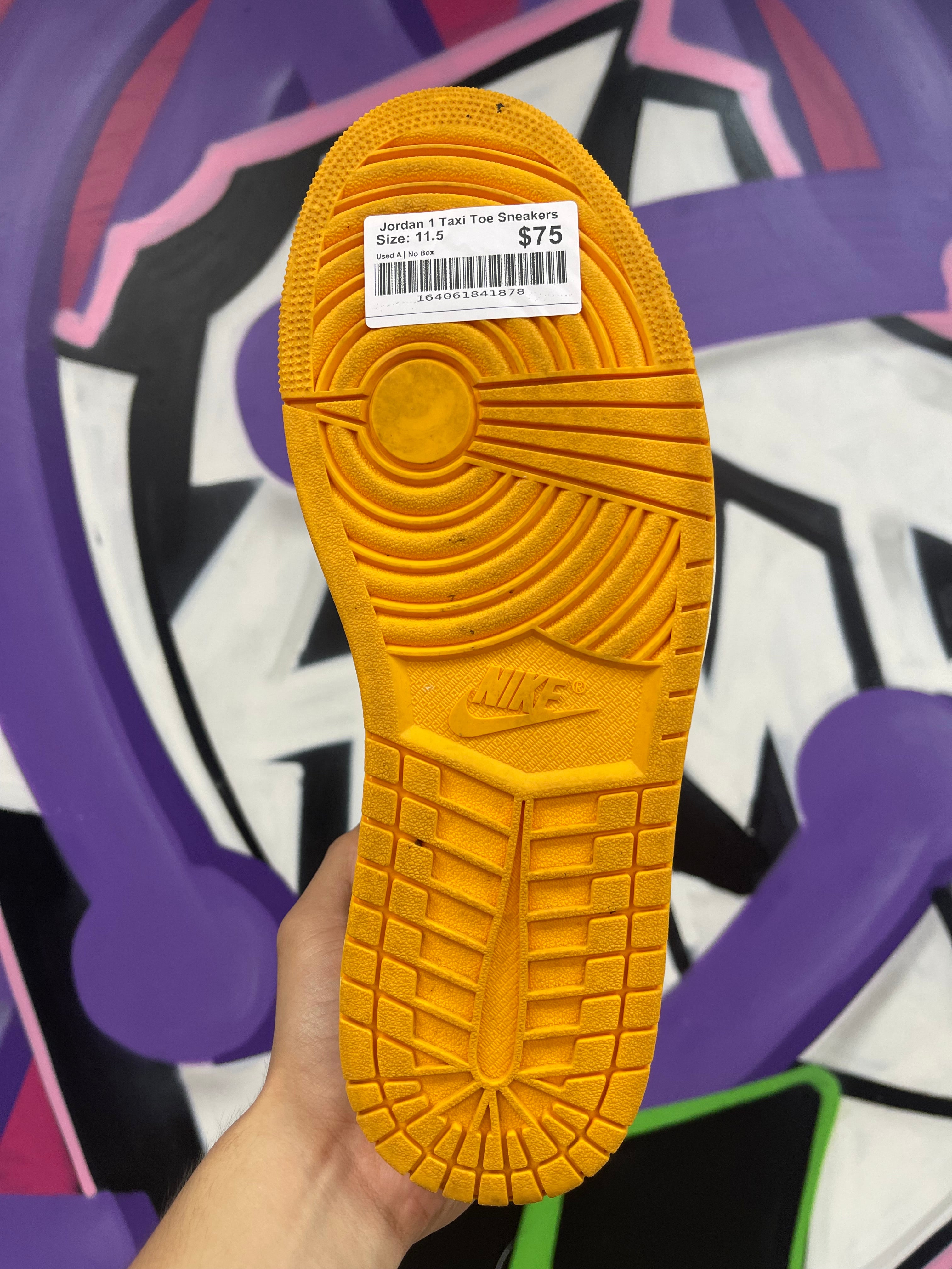 Jordan 1 Taxi Toe Sneakers