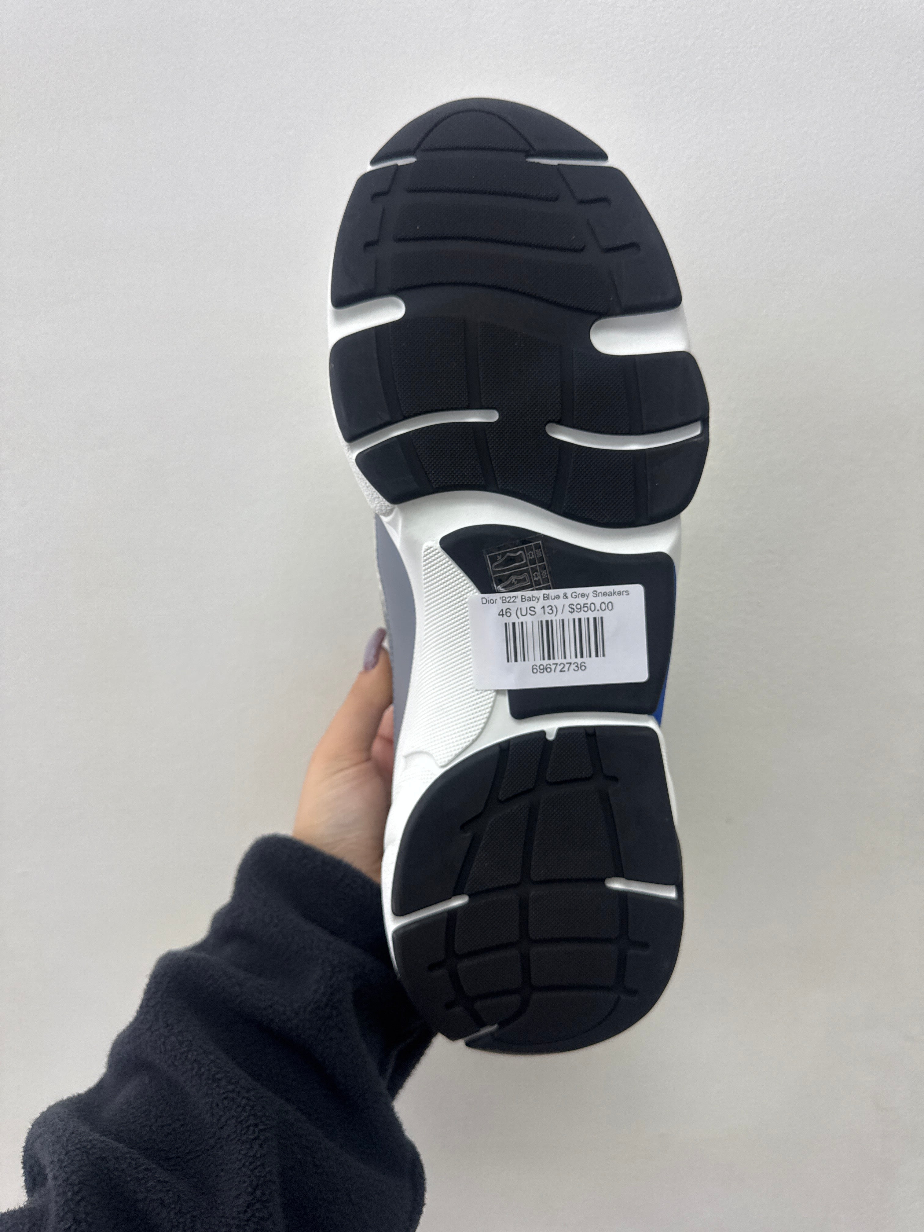 Dior 'B22' Baby Blue & Grey Sneakers