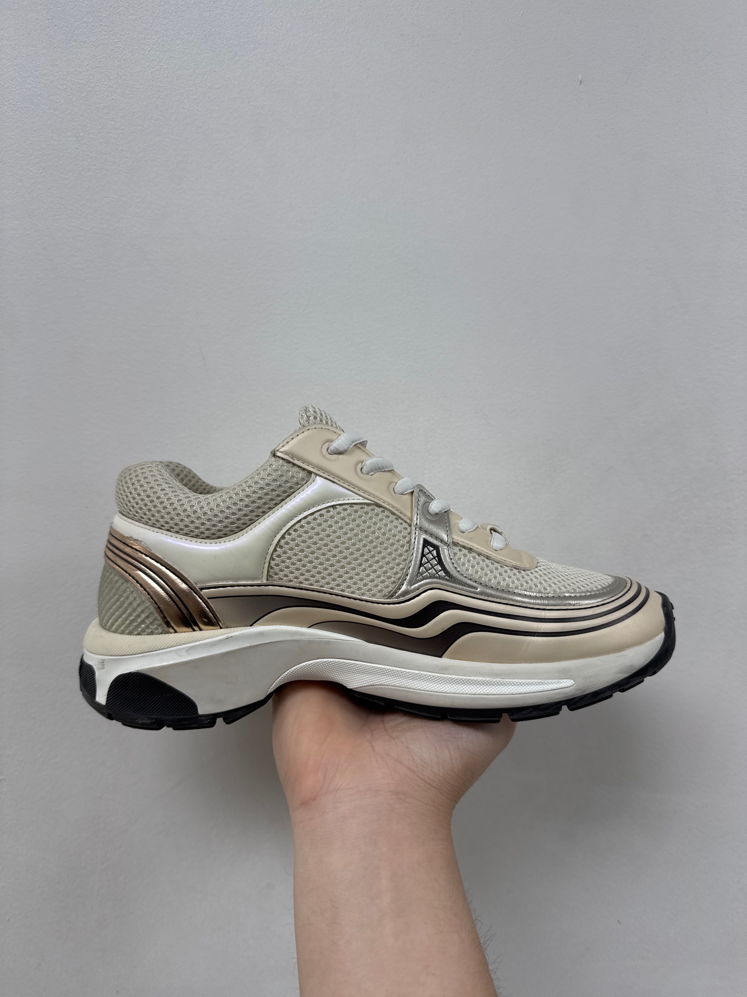 Chanel Nude CC Trainer Sneakers