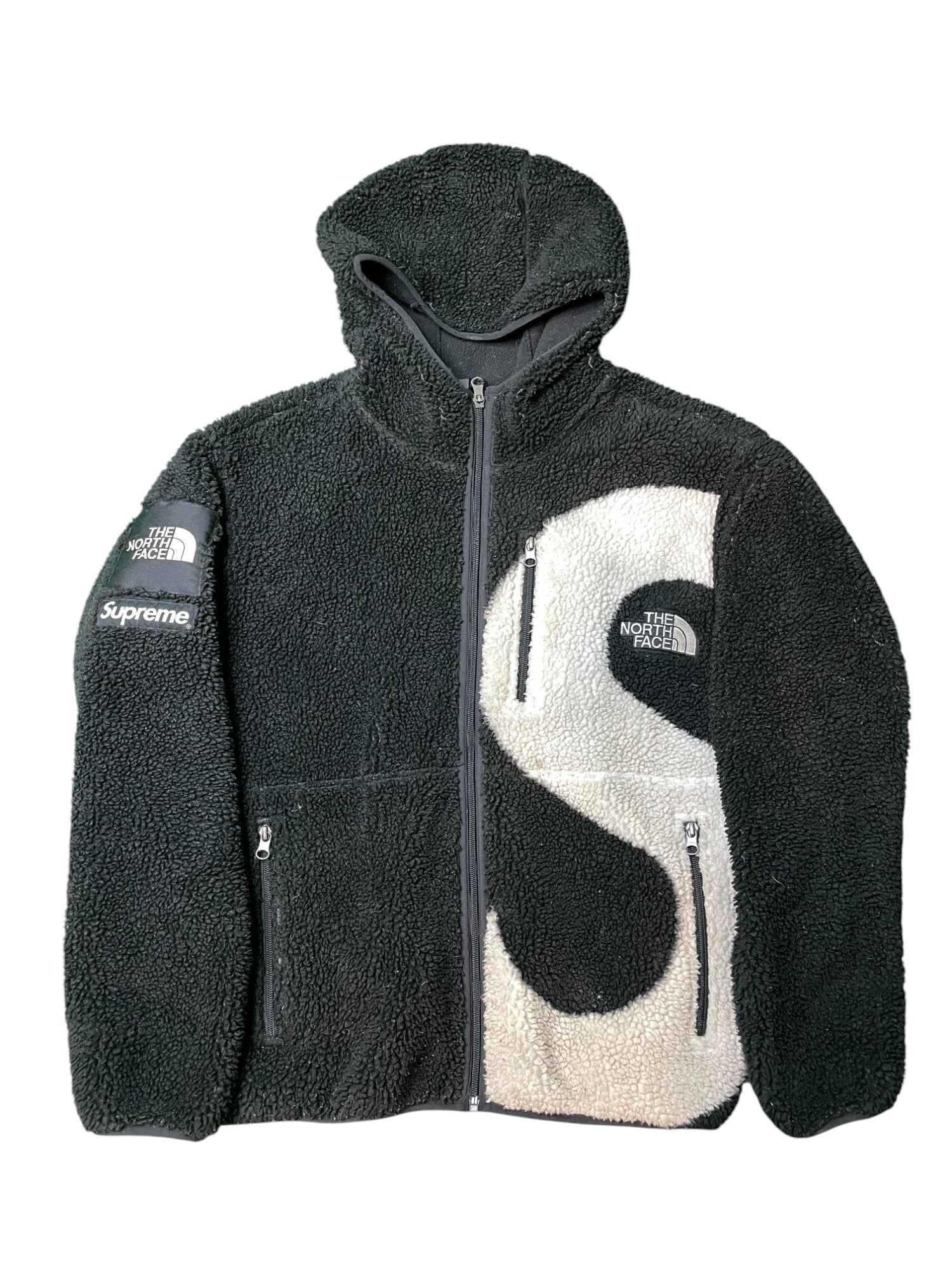 Supreme TNF S Logo Black Fleece Jacket