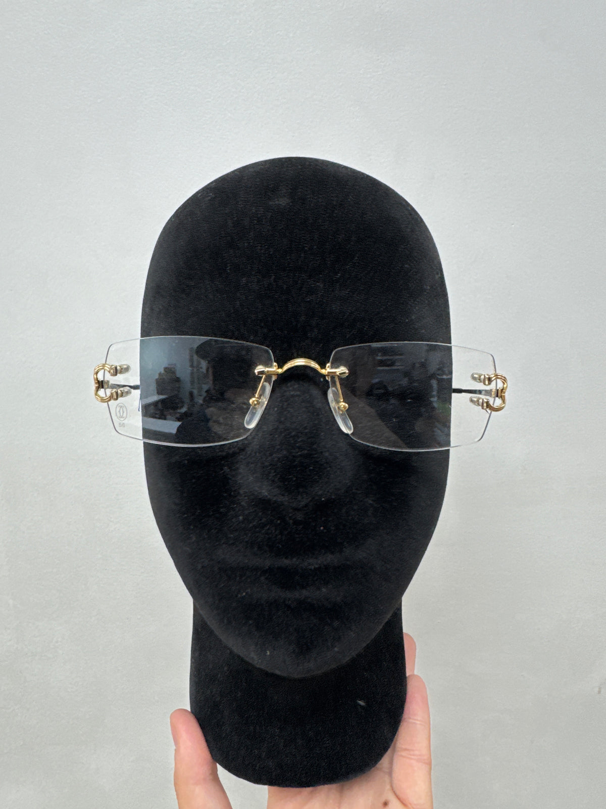 Cartier Black Clear Lens C-Decor Glasses