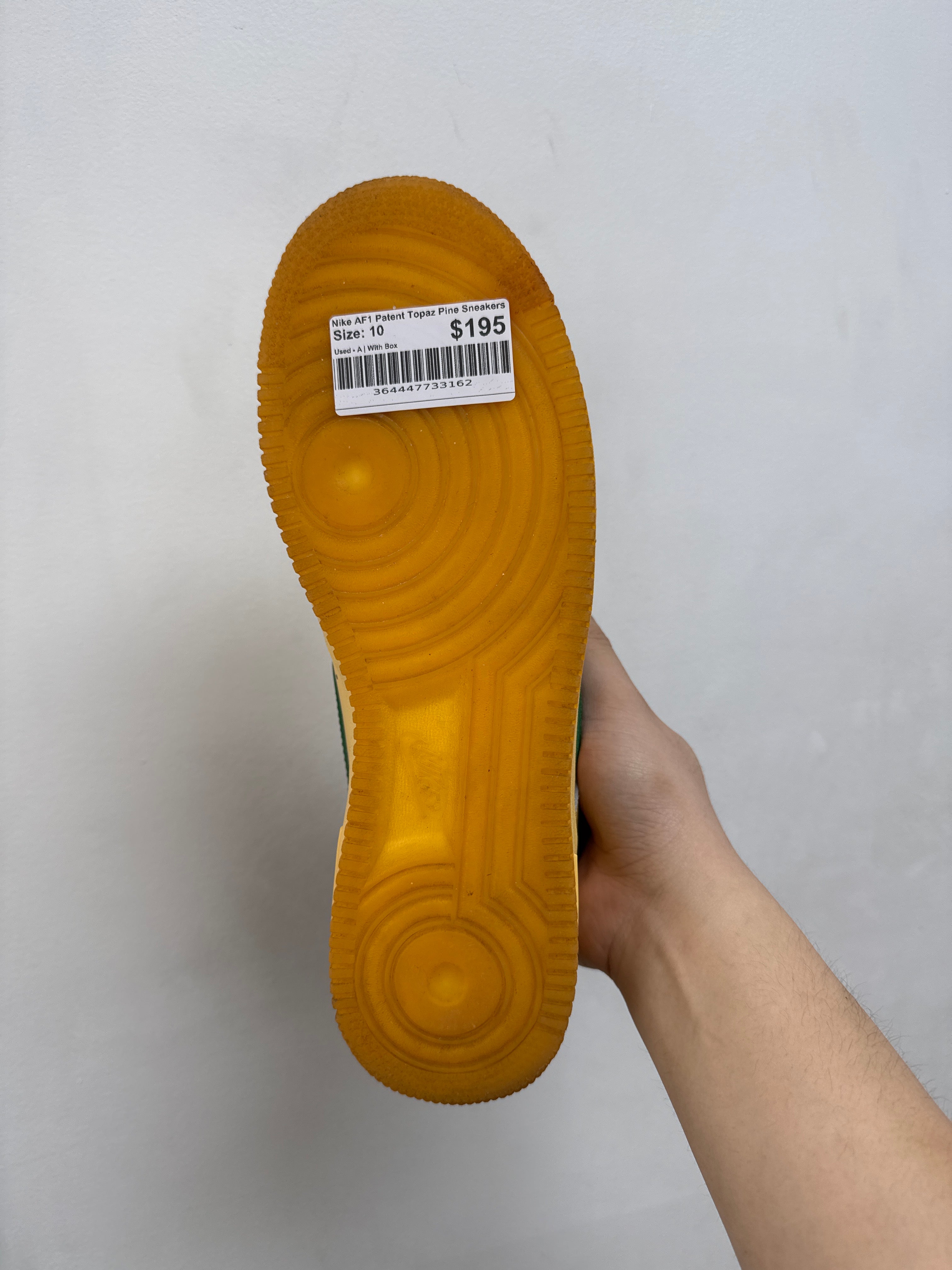 Nike AF1 Patent Topaz Pine Sneakers