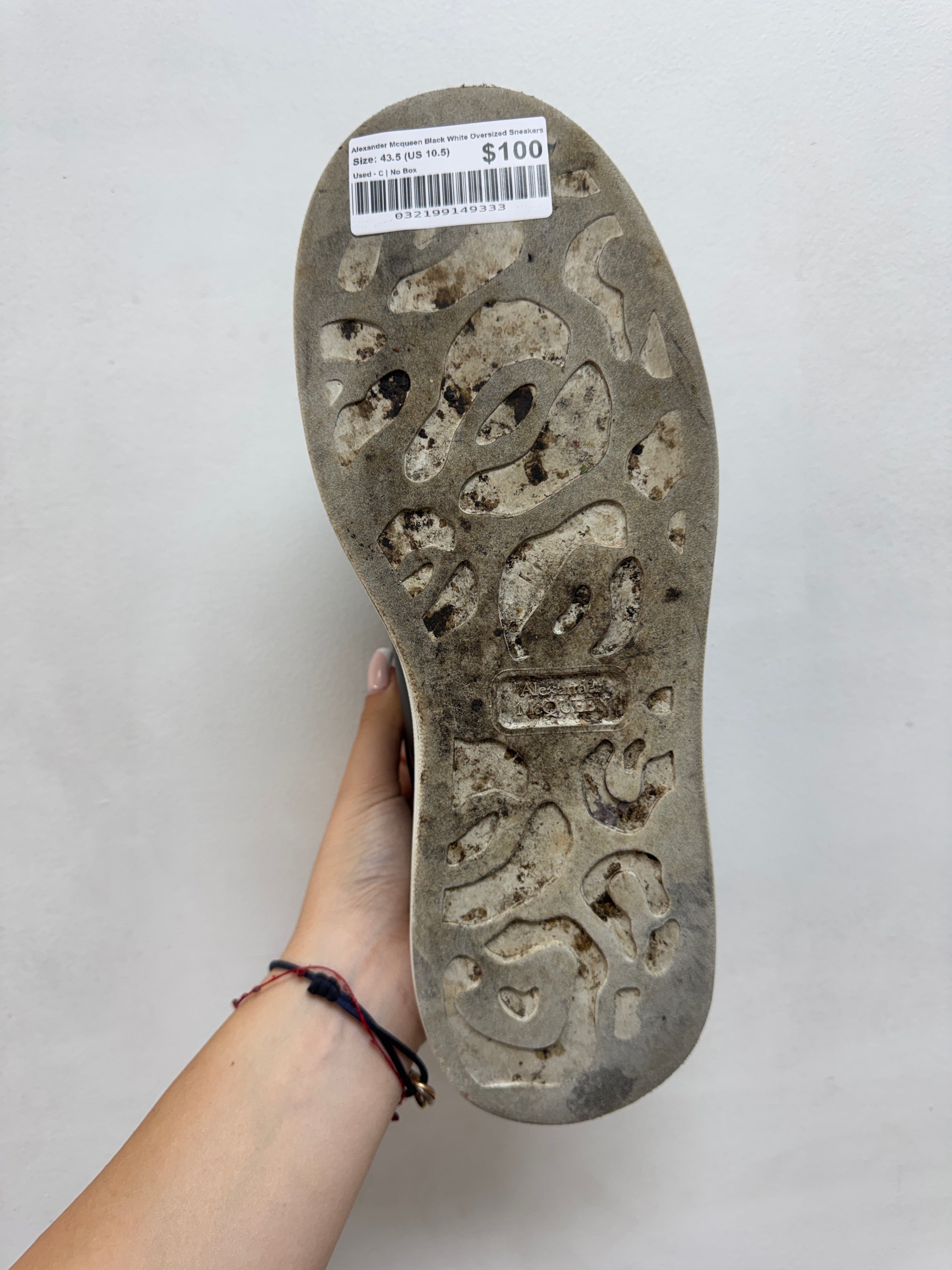 Alexander Mcqueen Black White Oversized Sneakers