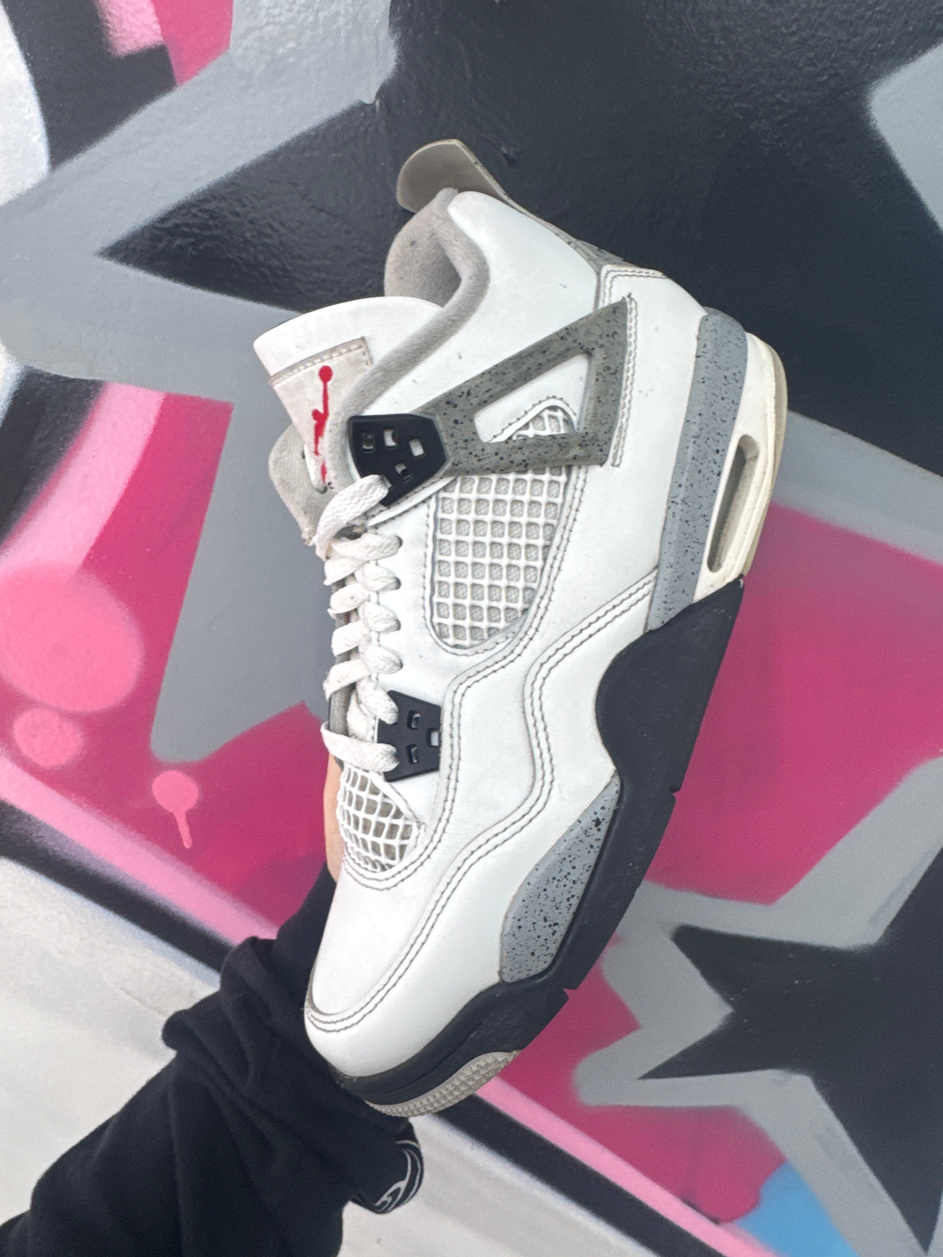 Nike Jordan 4 White Cement Sneakers