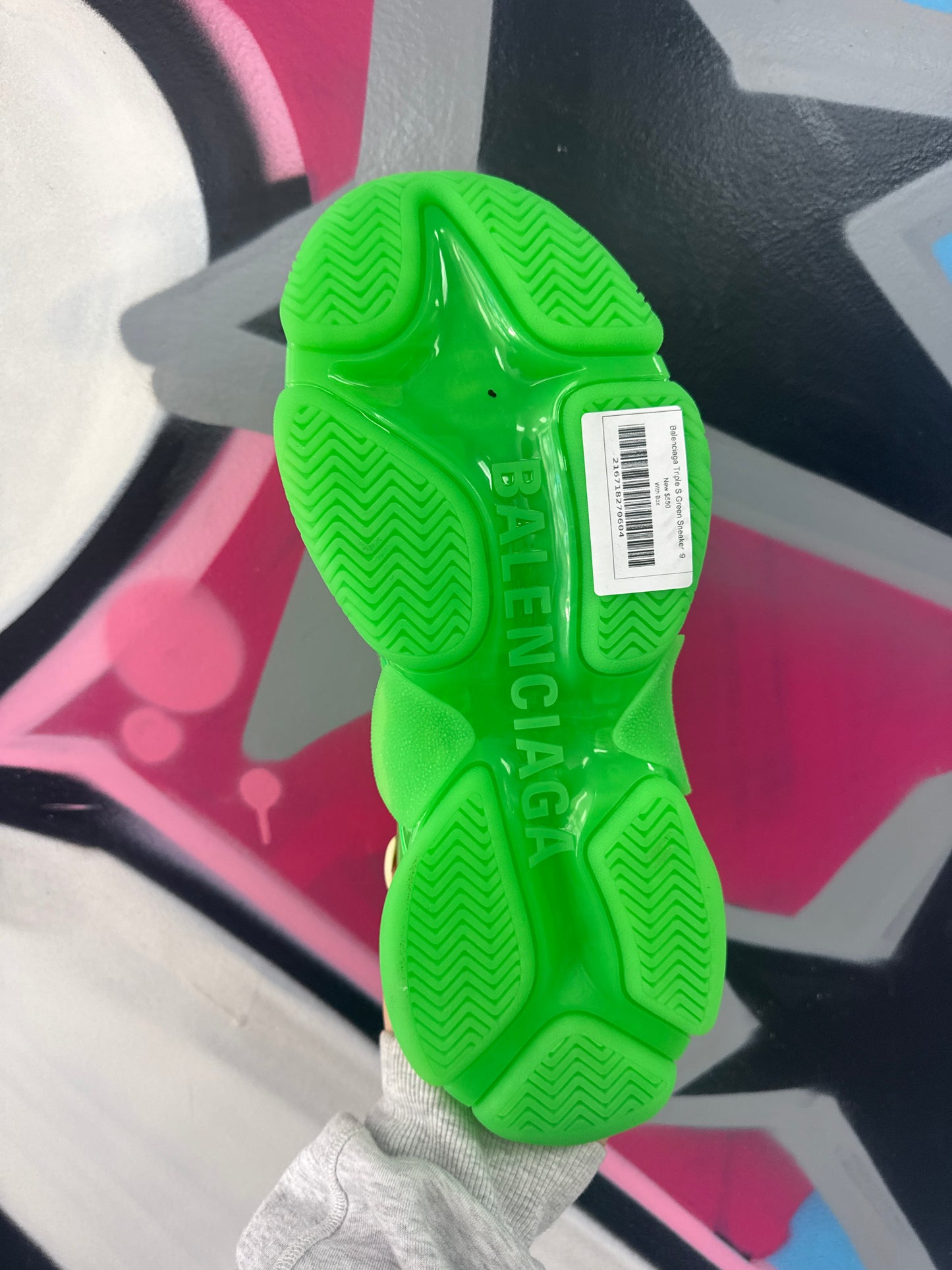 Balenciaga Triple S Green Sneaker  New With Box