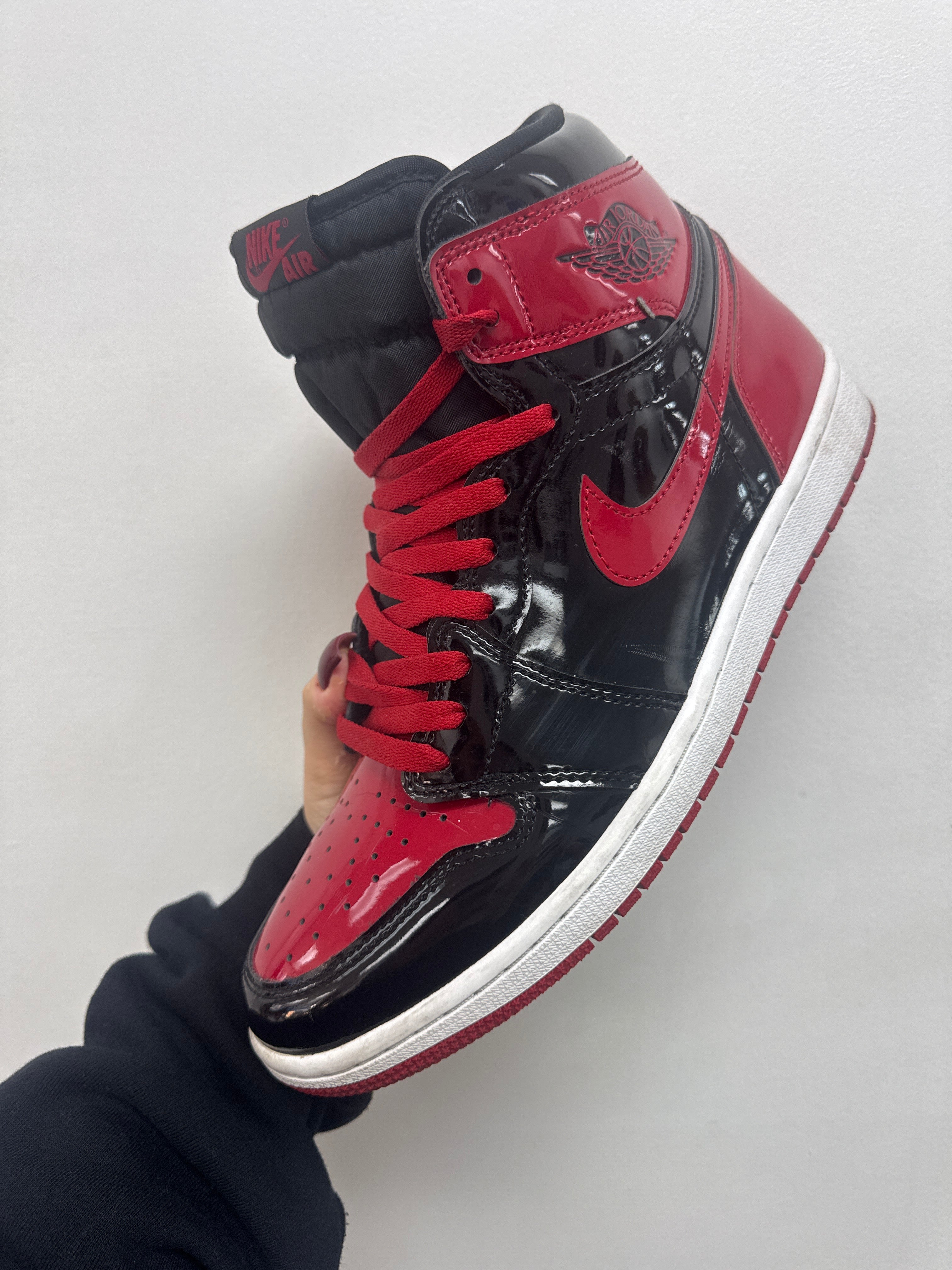 Nike Jordan 1 Patent Bred Sneakers