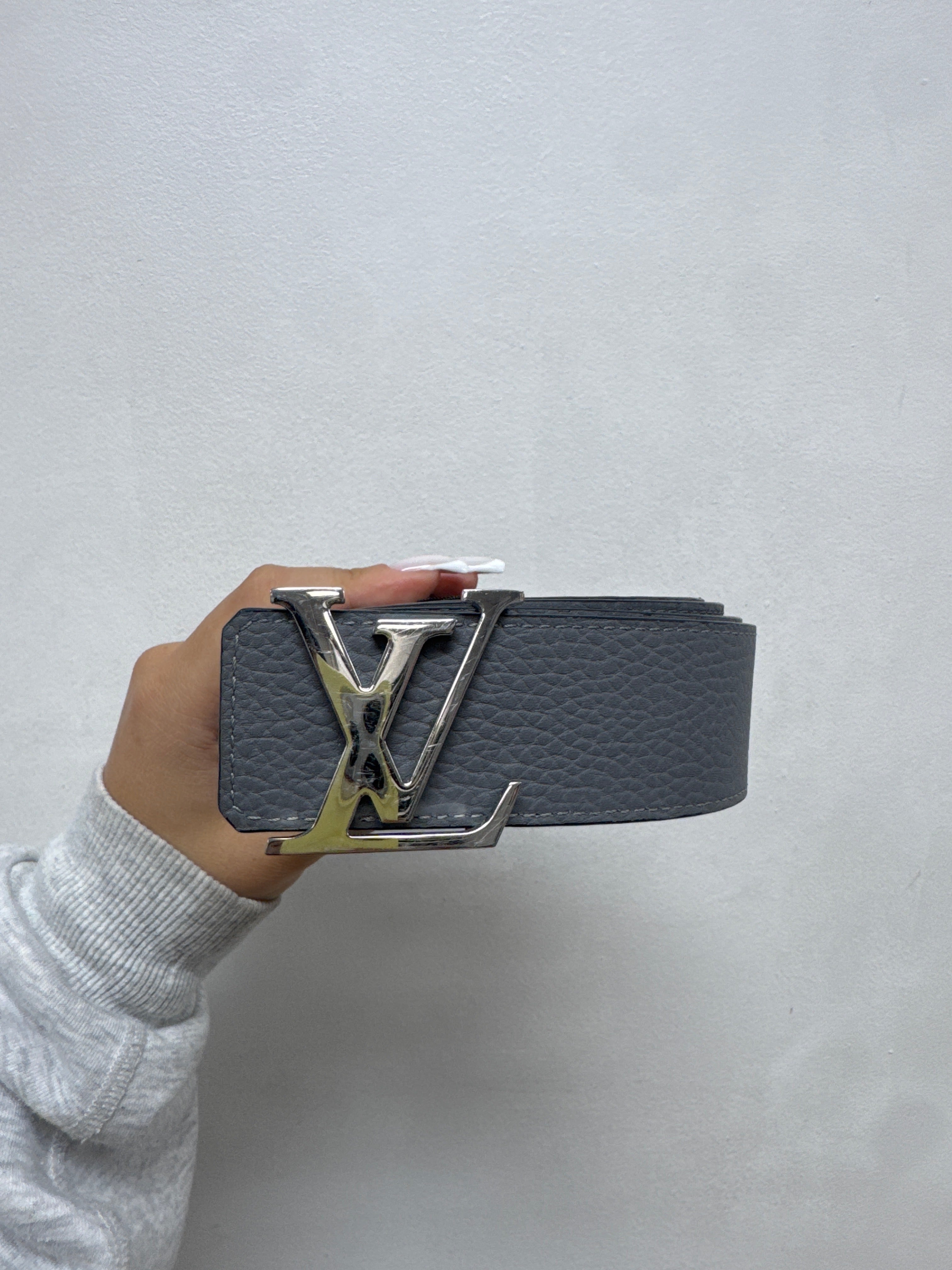 Louis Vuitton Grey Navy Reversible Belt