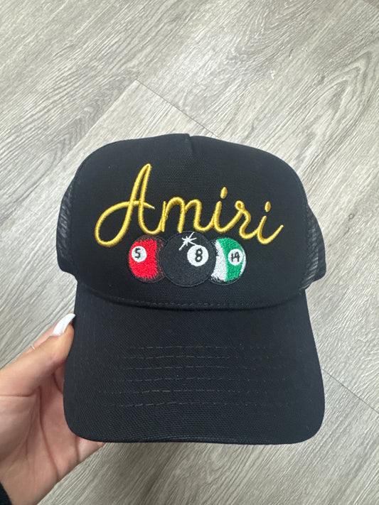 Amiri Billiards Trucker Black New With Tags