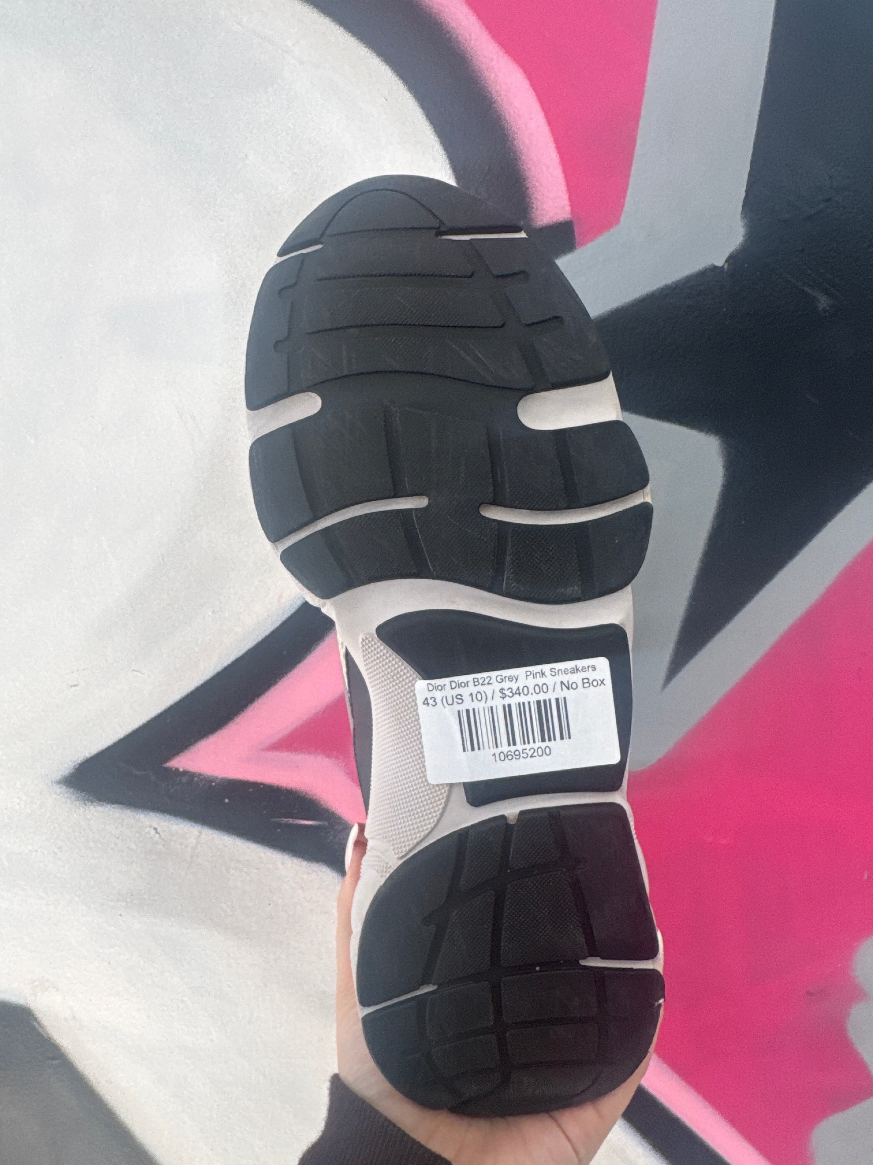 Dior B22 White Orange Sneakers