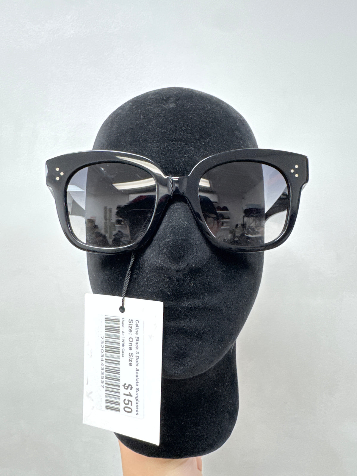 Celine Black 3 Dots Acetate Sunglasses