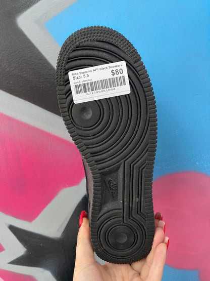 Nike Supreme AF1 Black Sneakers