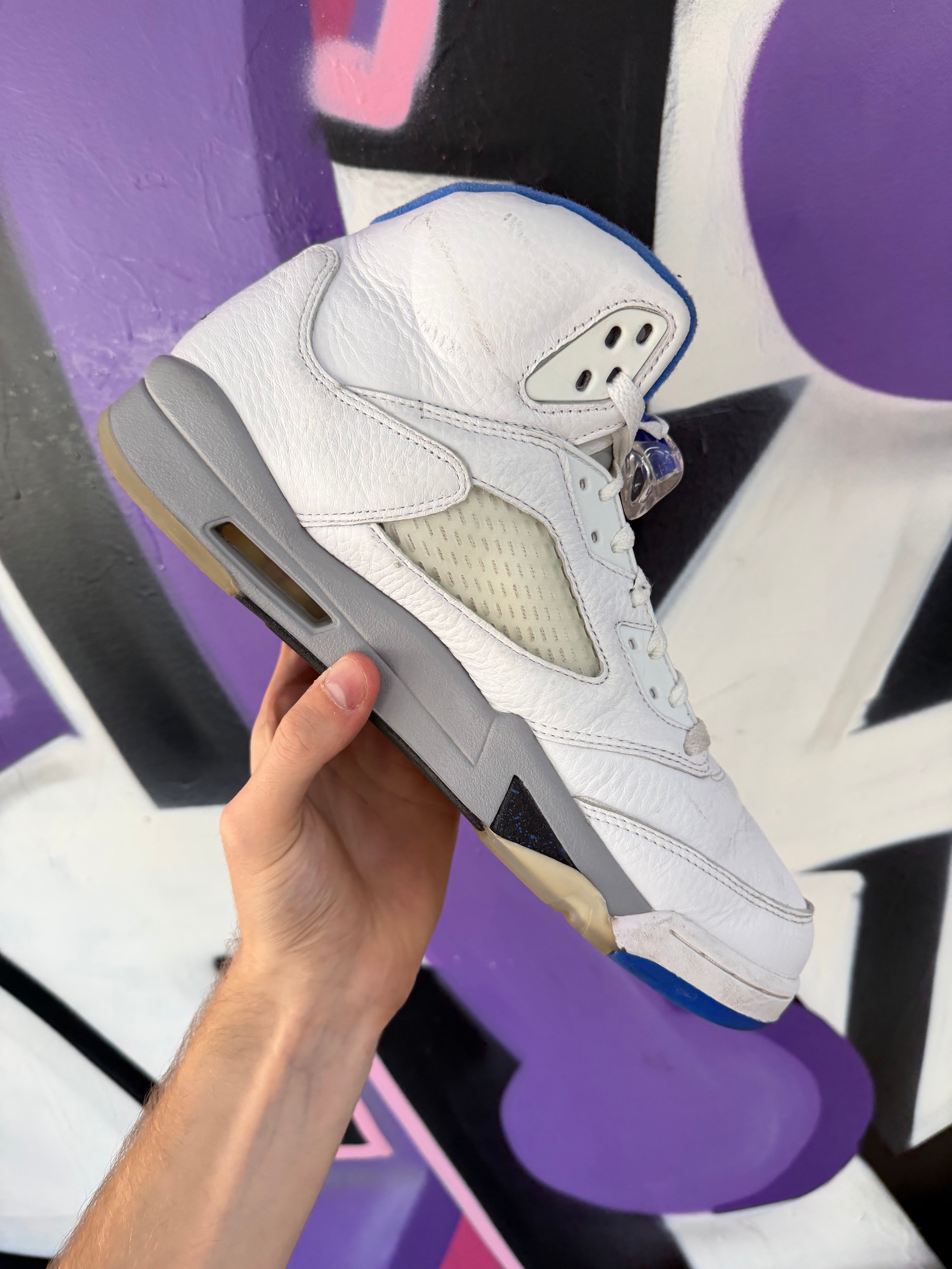 Jordan 5 White Stealth Sneakers