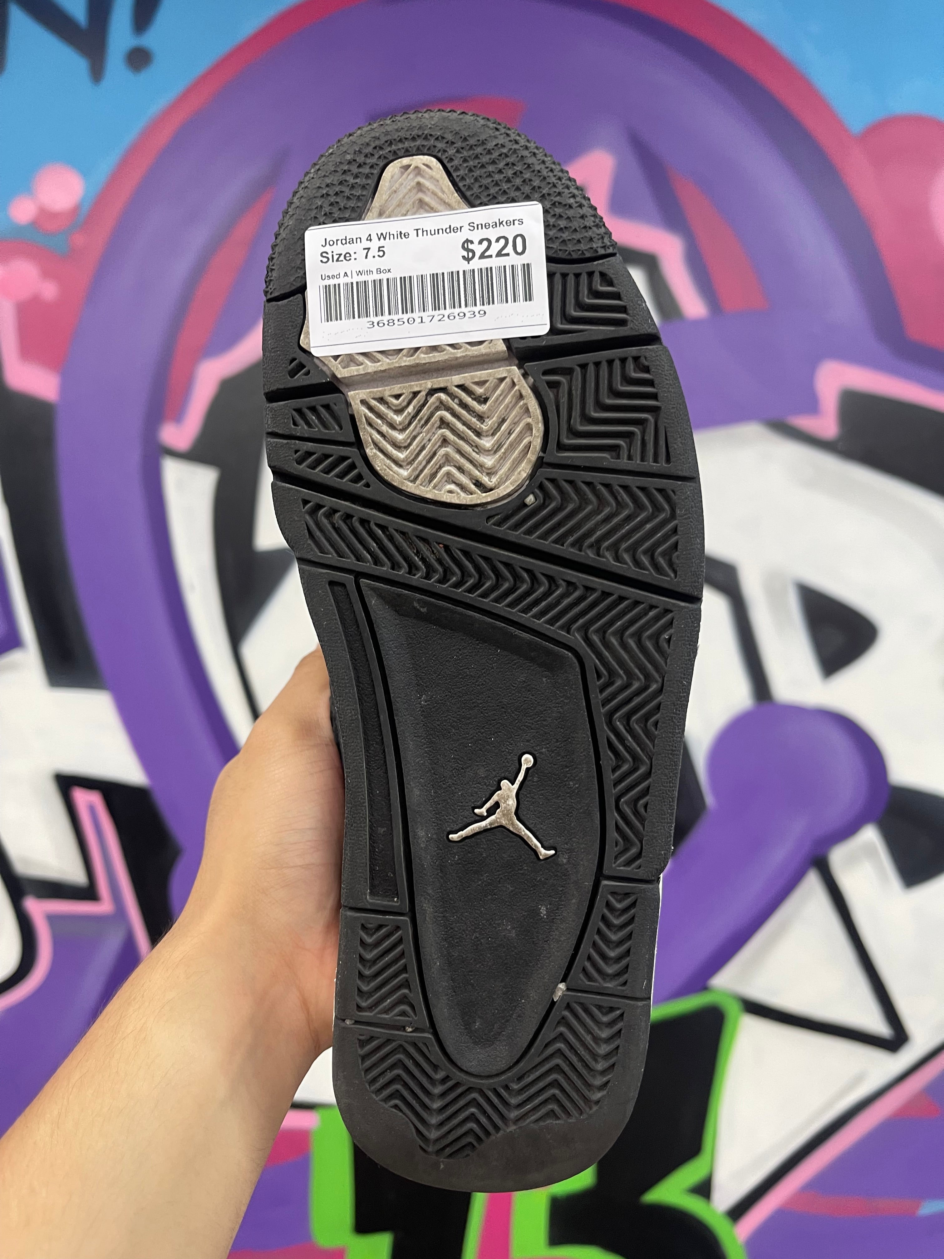 Jordan 4 White Thunder Sneakers