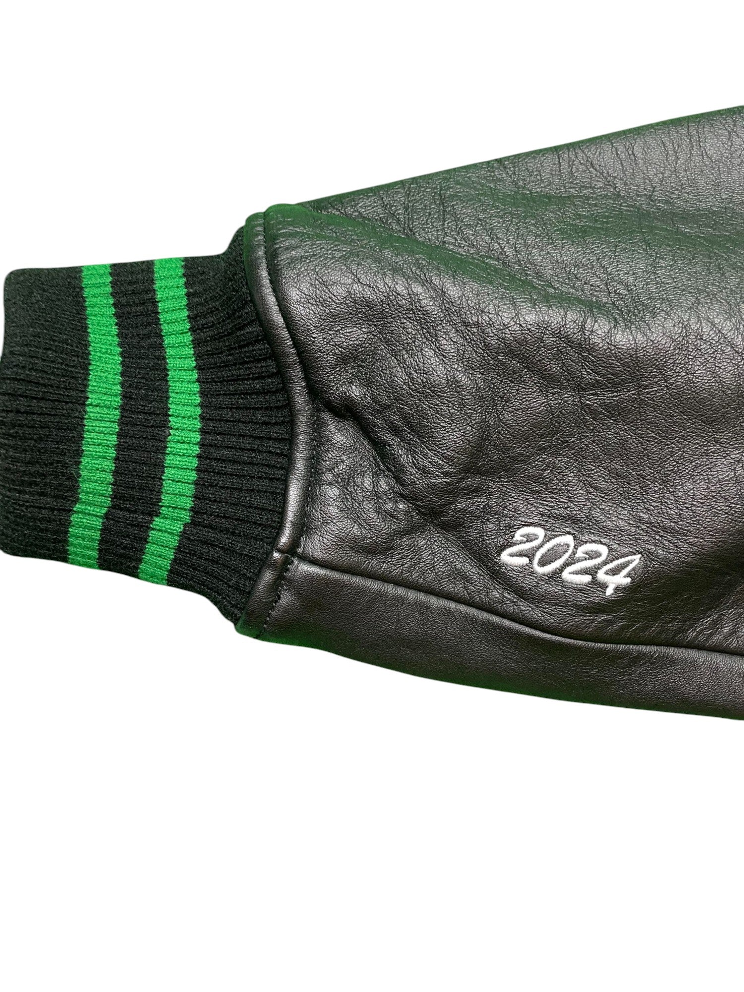 Supreme "Wave" Black & Green Varsity Jacket