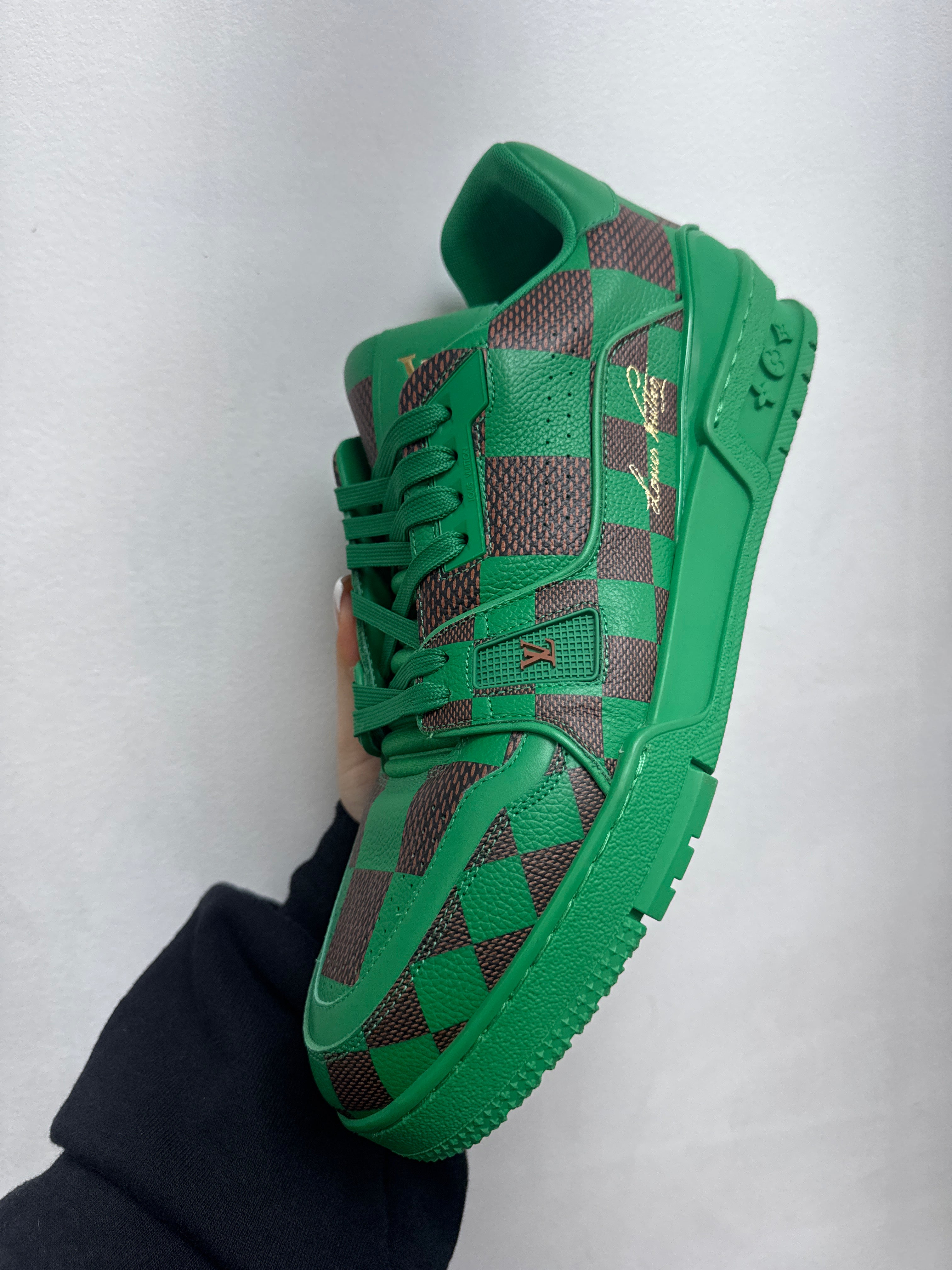 Louis Vuitton Green Brown Pharrell Trainer Sneakers