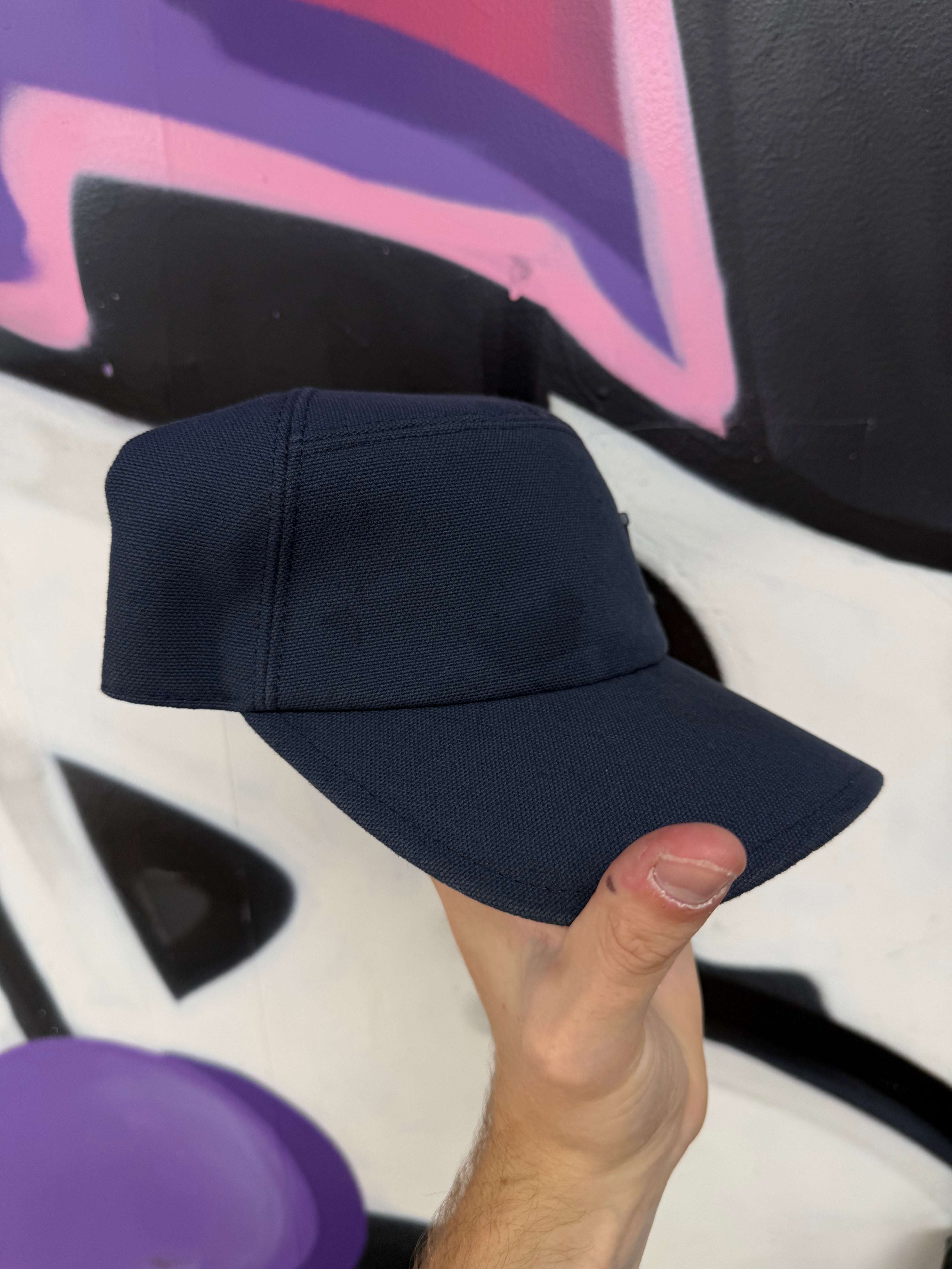 Louis Vuitton Navy Metal Plaque Logo Hat