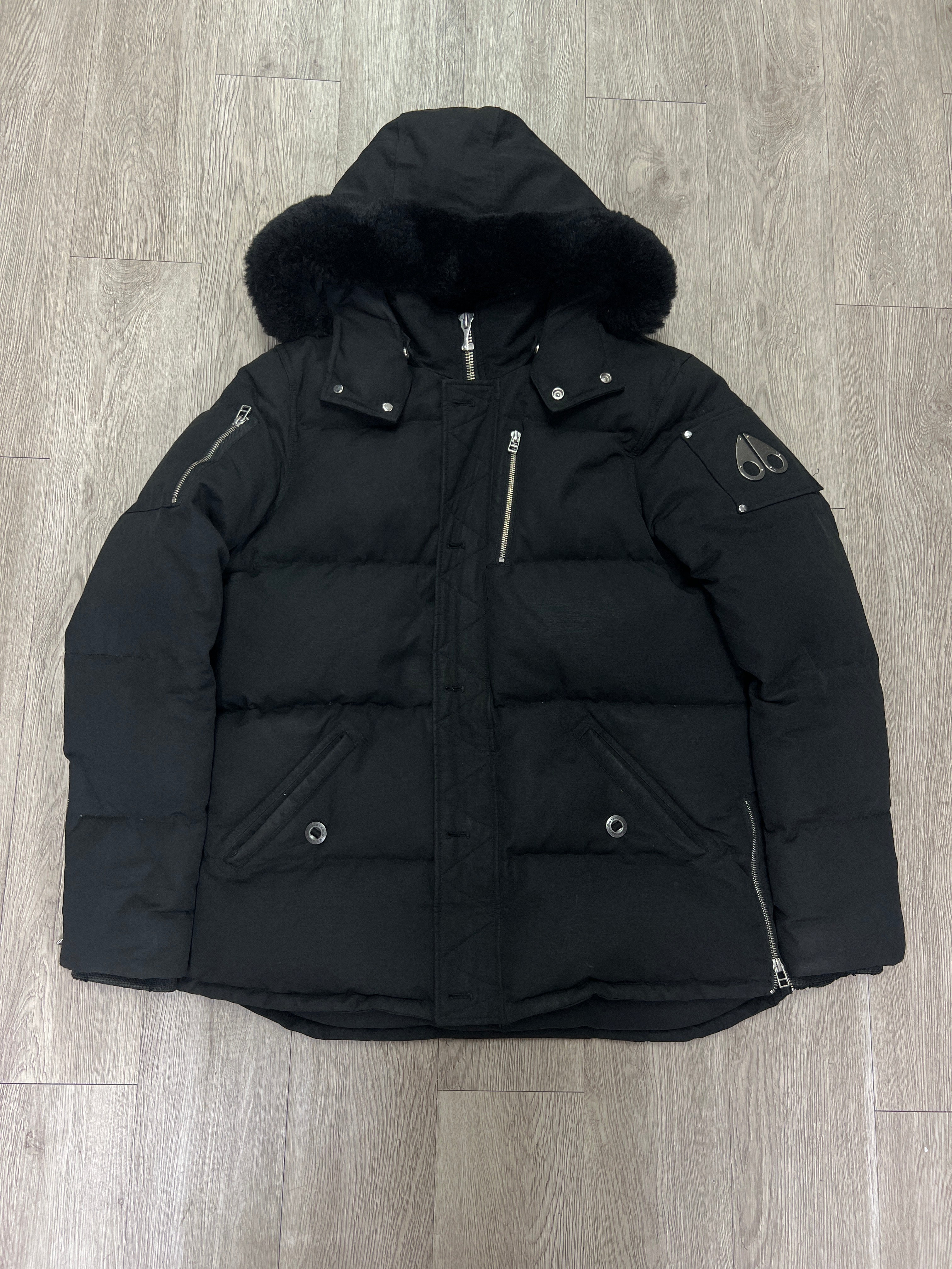 Moose Knuckles Parka Black W Fur Jacket
