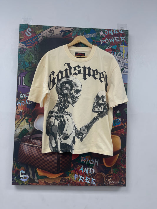 Godspeed Tee Cream Black Mankind VS AI (S M L XXL) New
